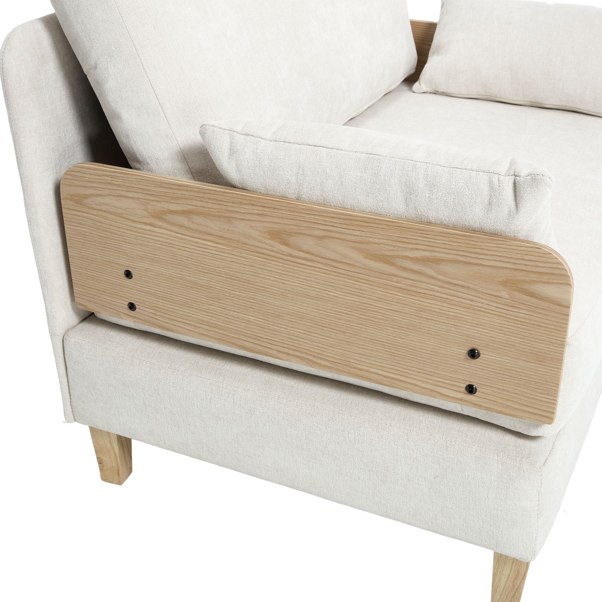 Mid-Century Modern Chenille Foldable Sofa Bed Recliner