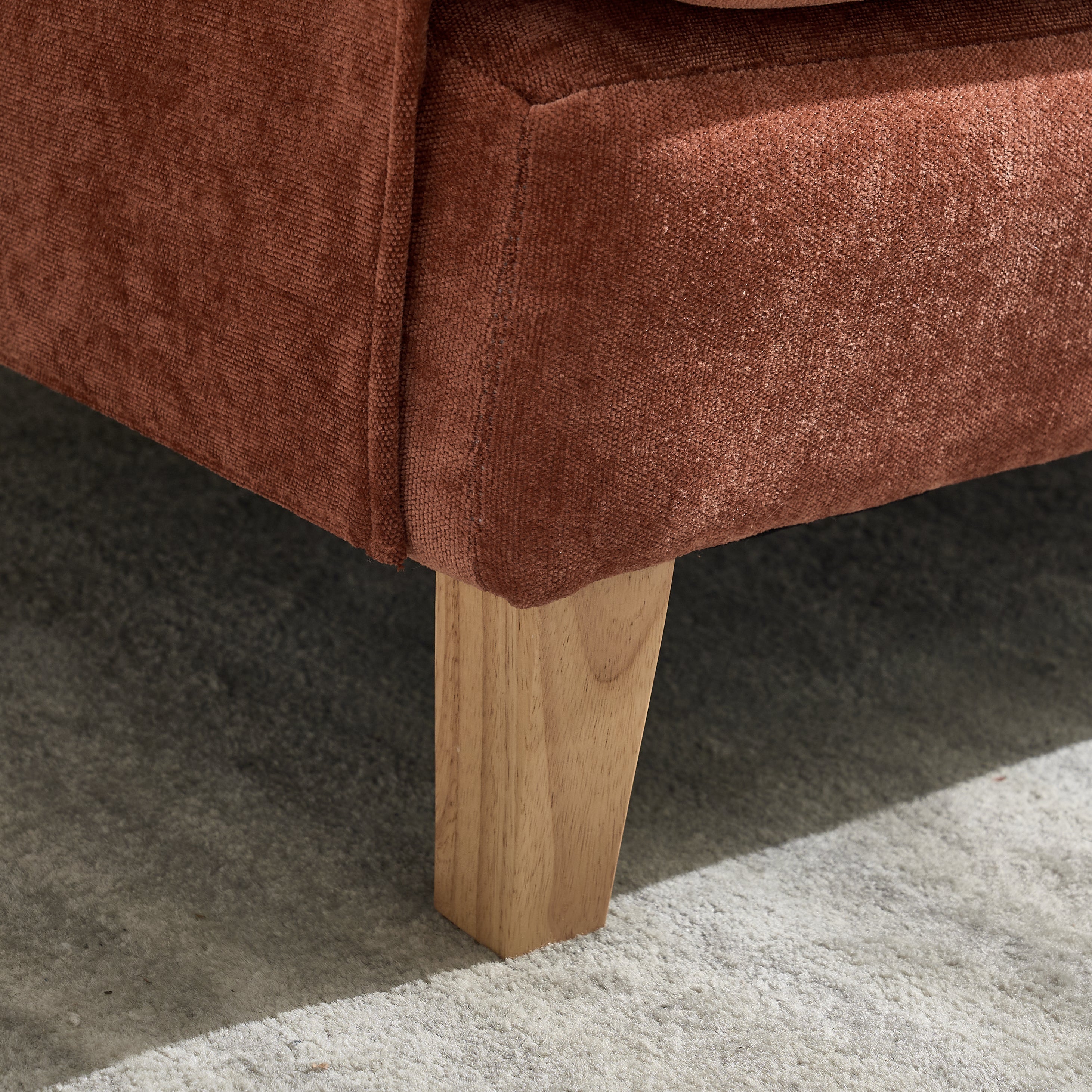 Mid-Century Modern Chenille Foldable Sofa Bed Recliner