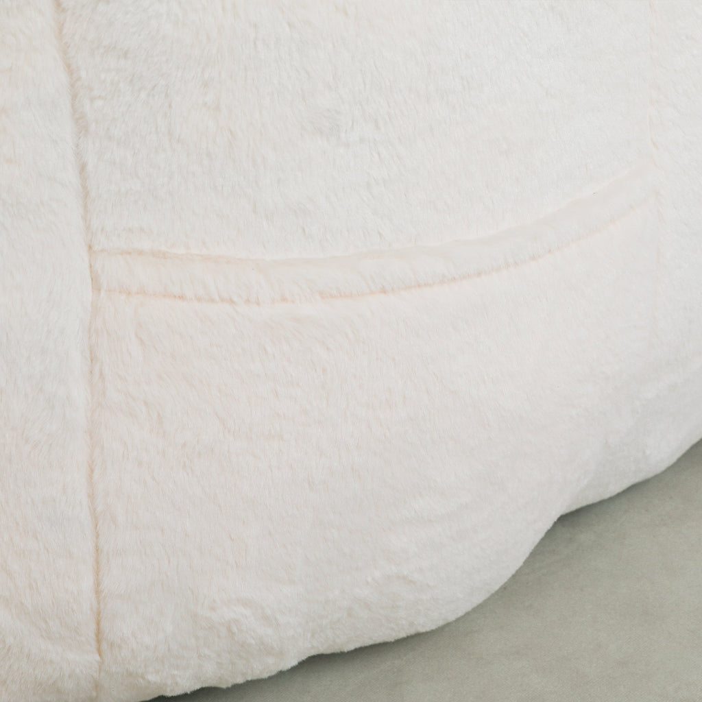 Beanbag Sofa Chair with Armrests Stuffed with High-Density Foam