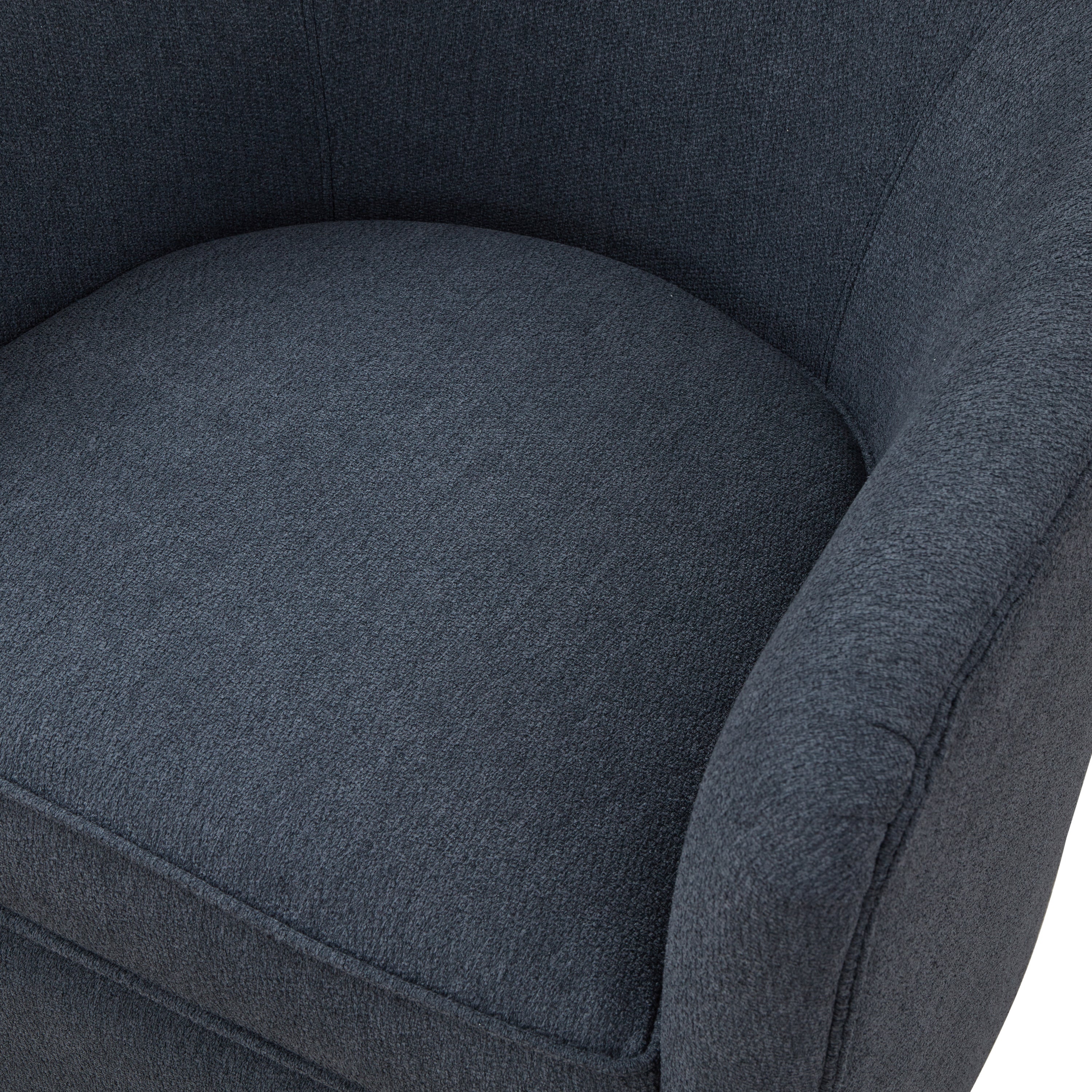 Miramar Wood Base Swivel Club Accent Chair