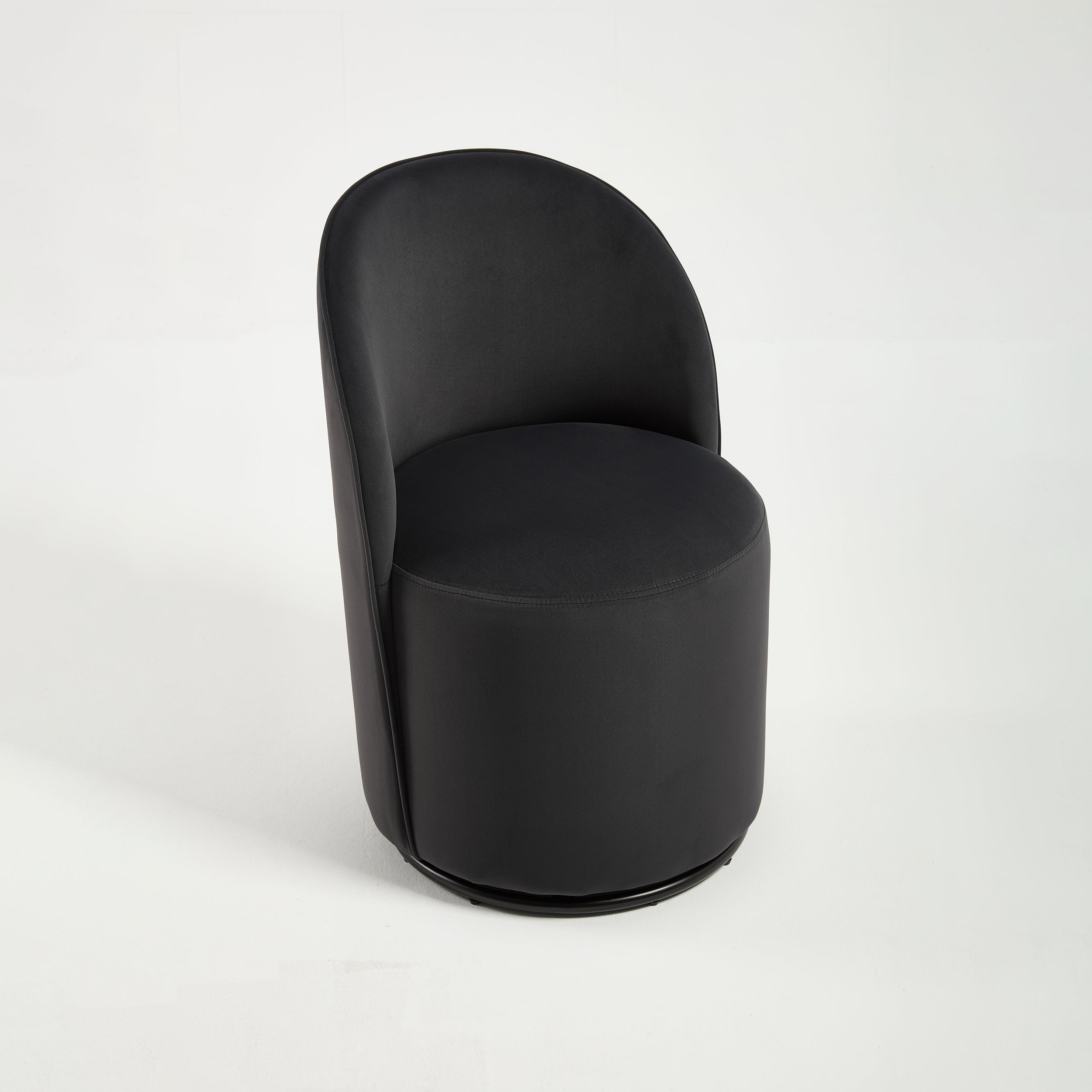 Ashcombe Mid Century Modern Round Velvet Dining Chair