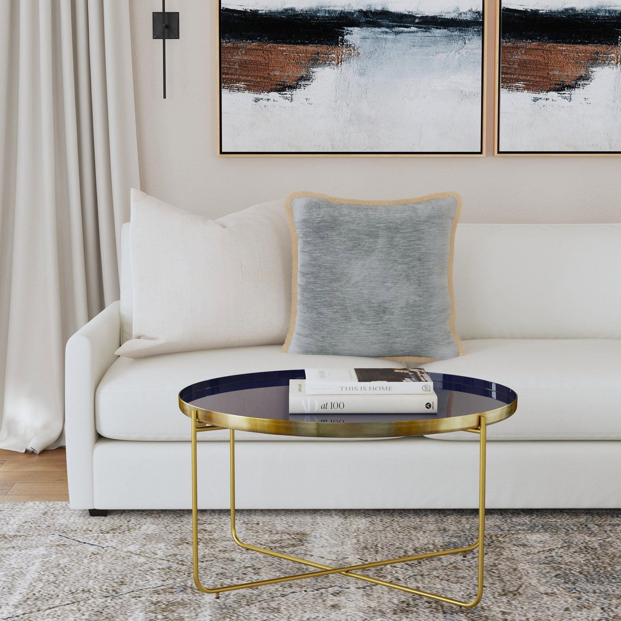 Jasmine Enamel Tray Top Coffee Table
