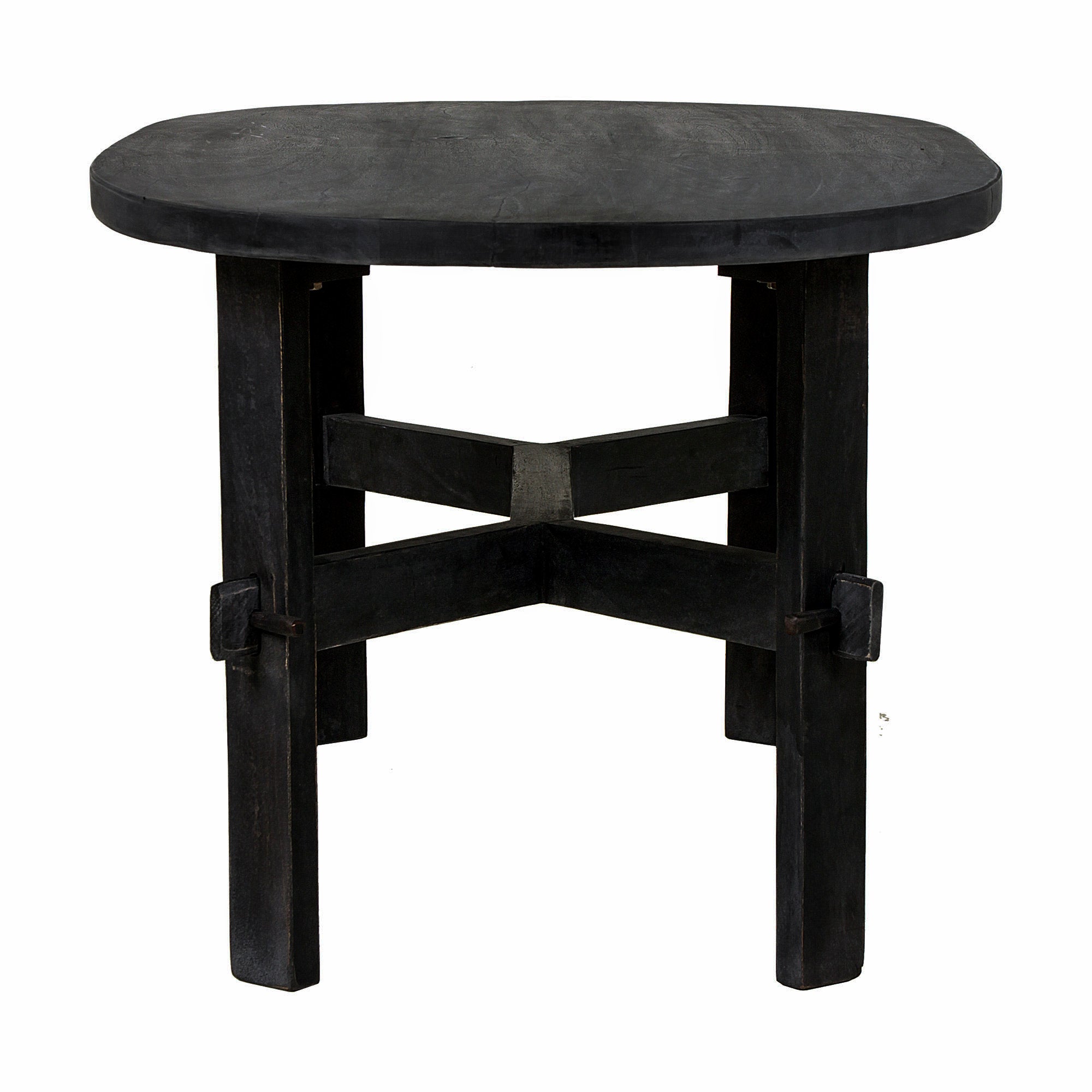 Asher Solid Wood Rustic Oval Coffee Table