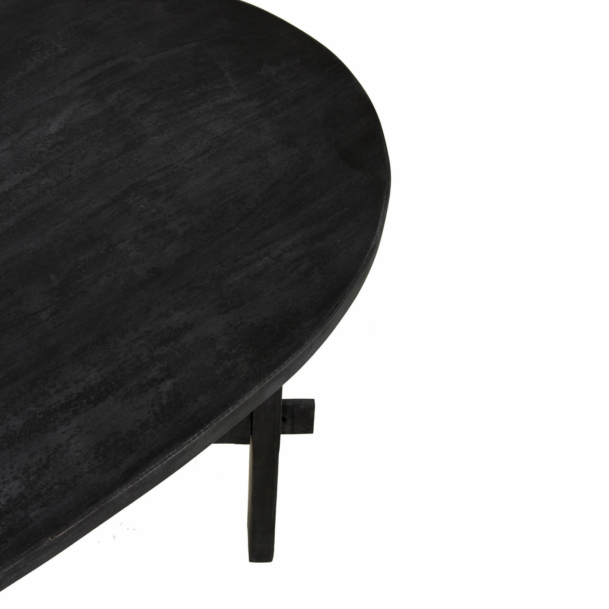 Asher Solid Wood Rustic Oval Coffee Table