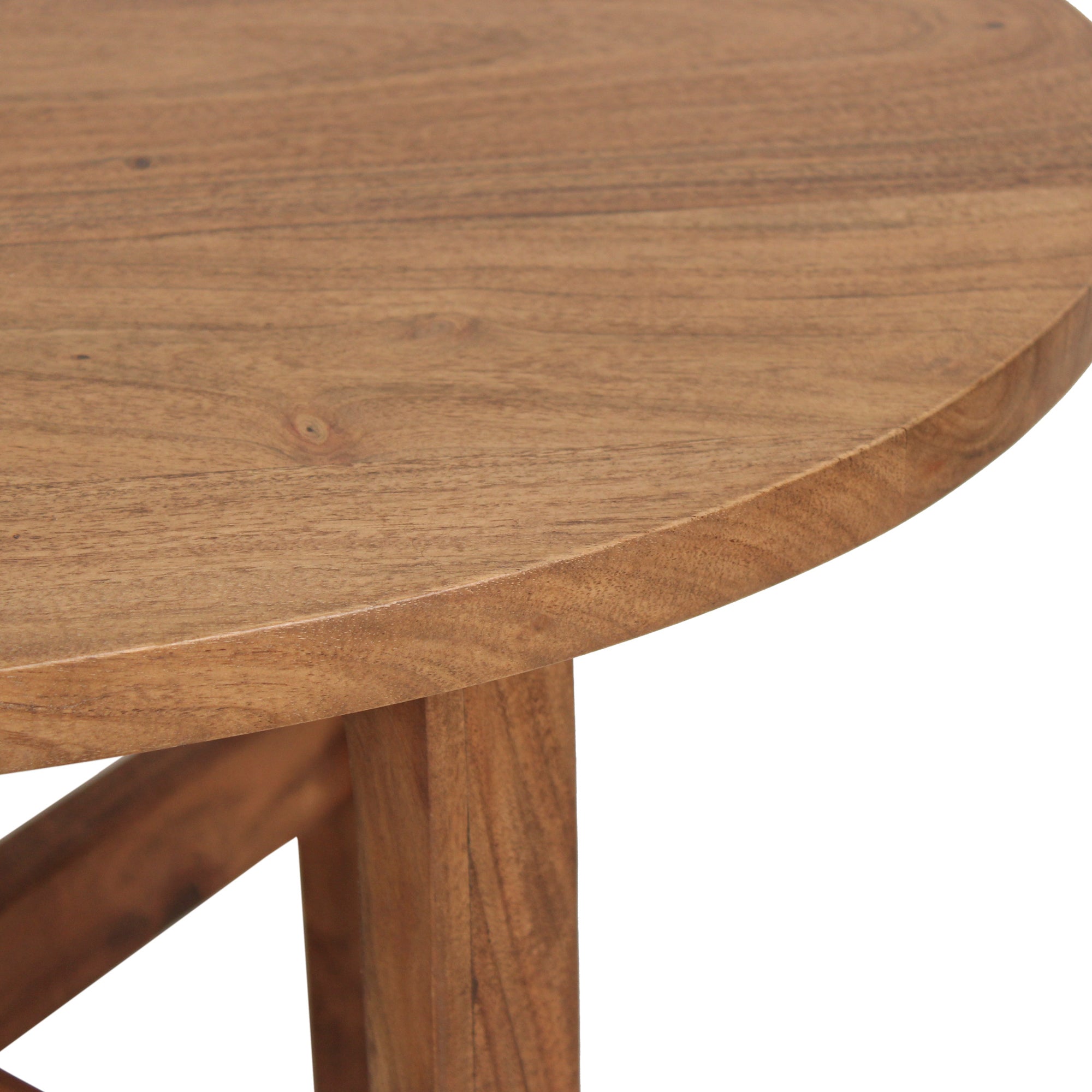Asher Solid Wood Rustic Oval Coffee Table
