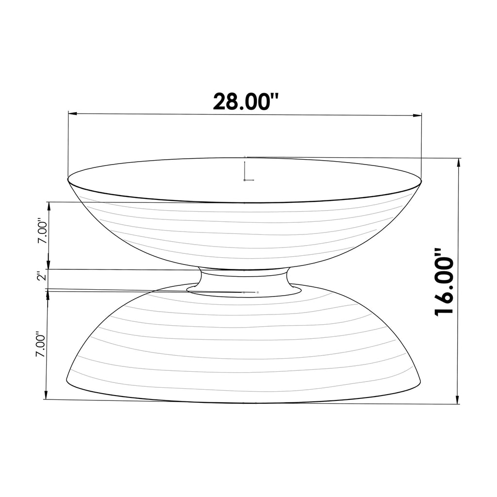 Alto Textured Metal Coffee Table