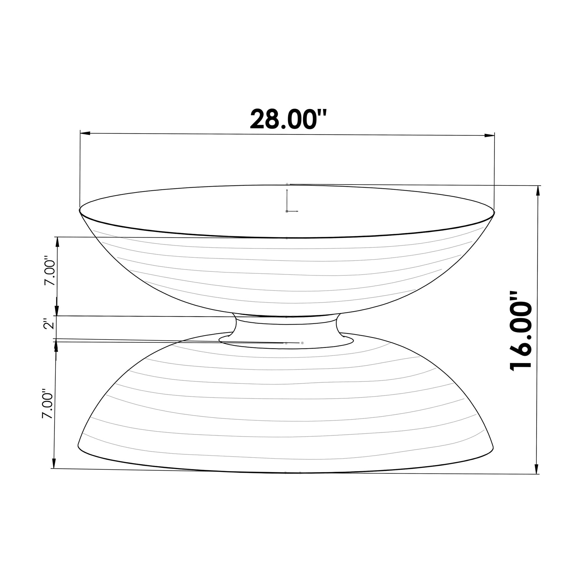Alto Textured Metal Coffee Table