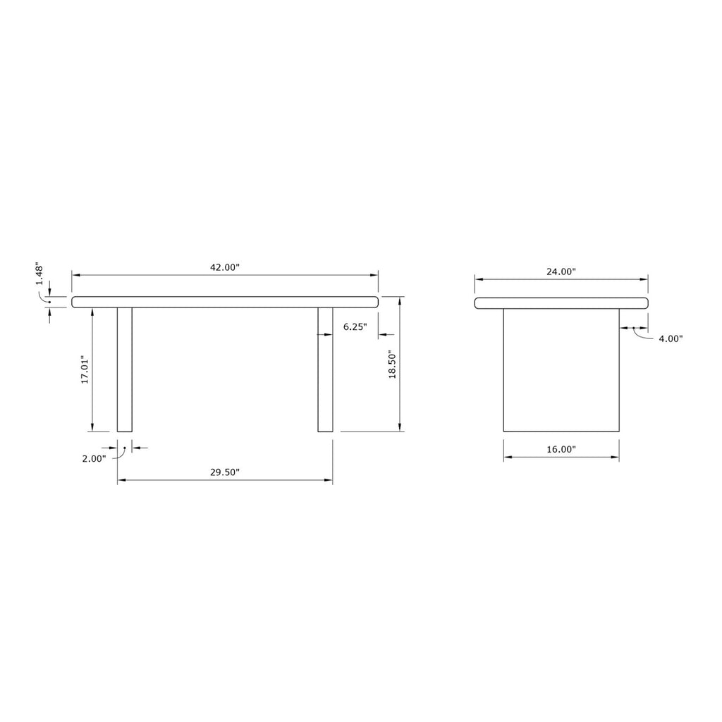 Trapezium Plank Wood Coffee Table