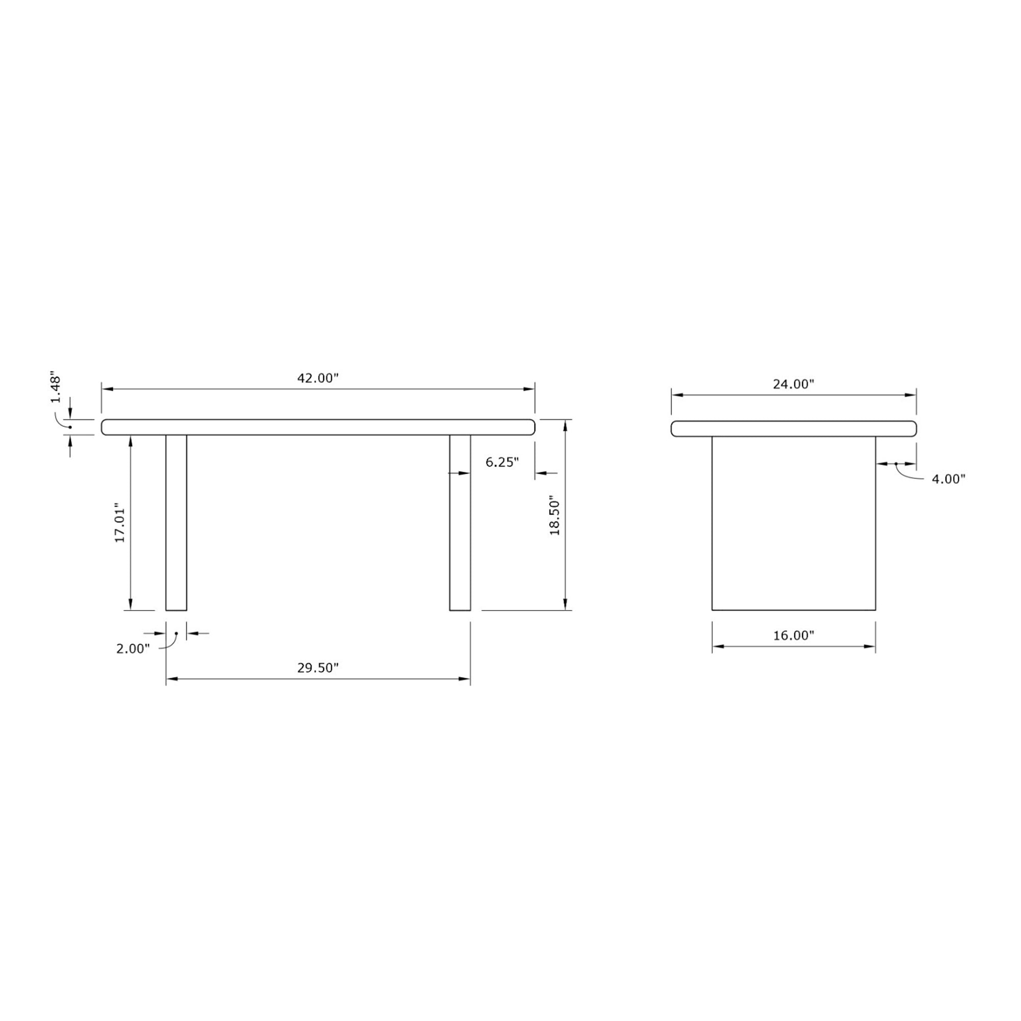 Trapezium Plank Wood Coffee Table