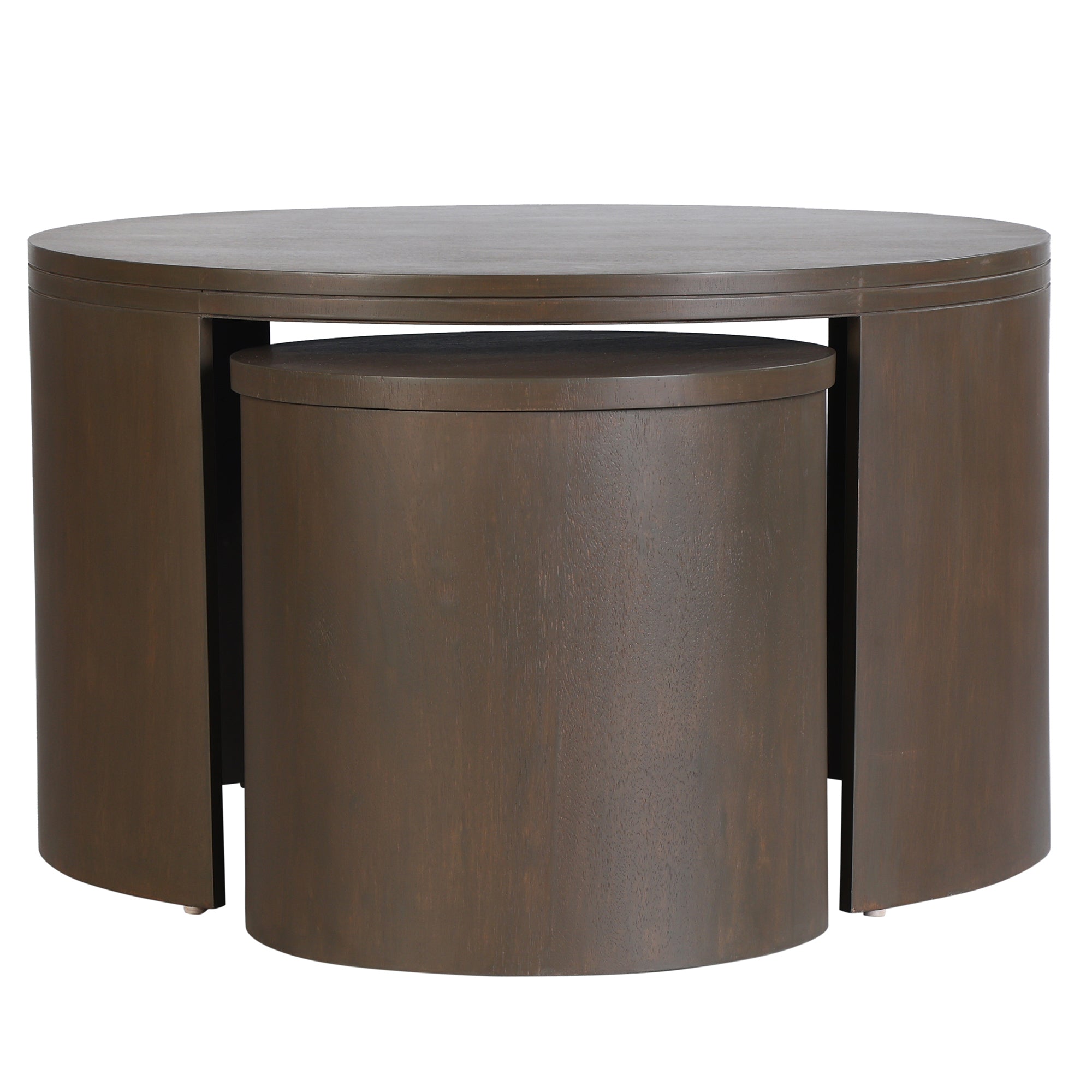 Cyrus Round Storage Coffee Table and Nesting Stool