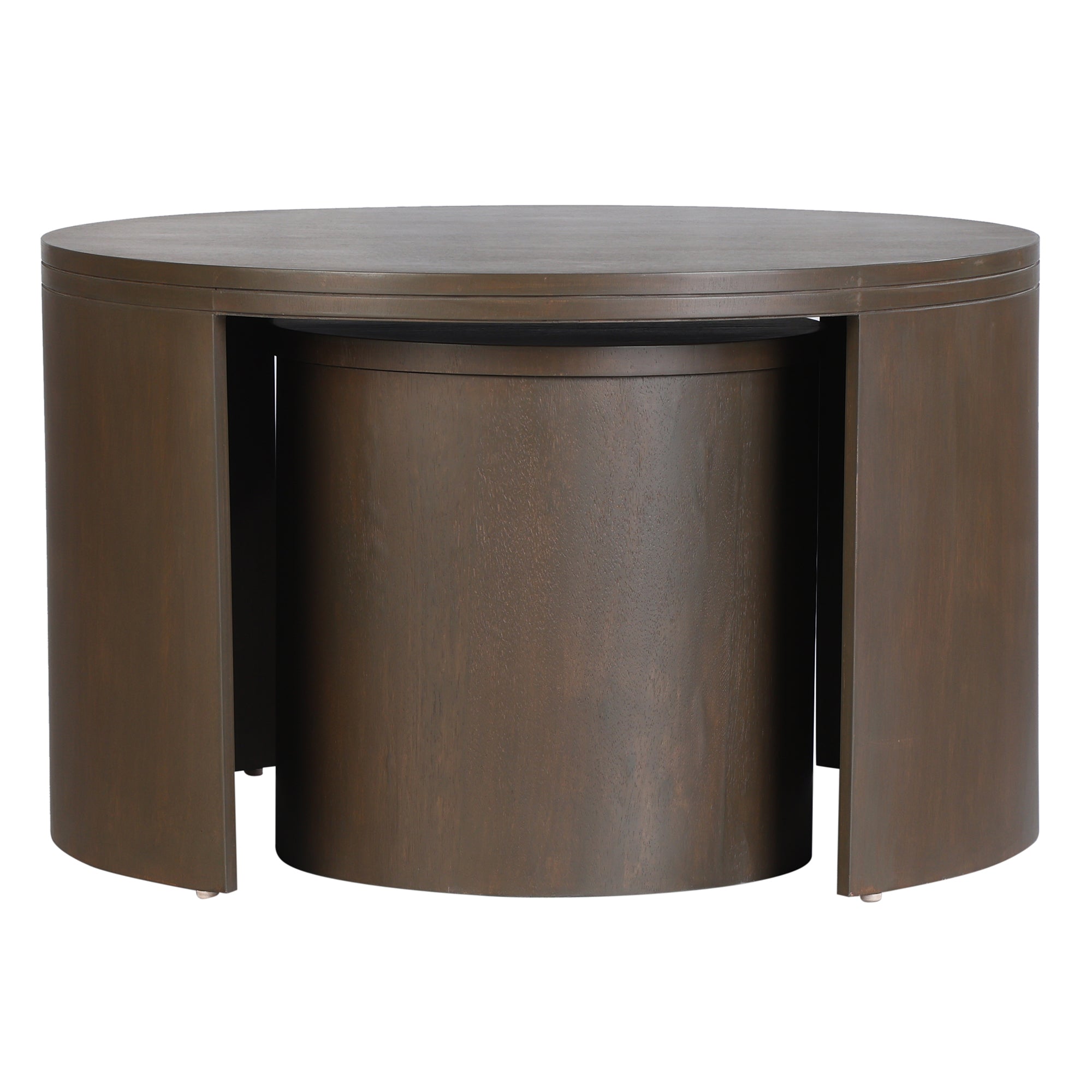 Cyrus Round Storage Coffee Table and Nesting Stool
