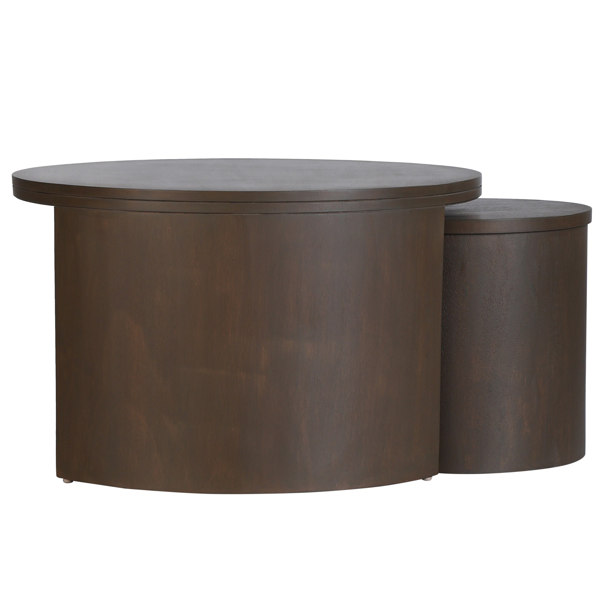 Cyrus Round Storage Coffee Table and Nesting Stool