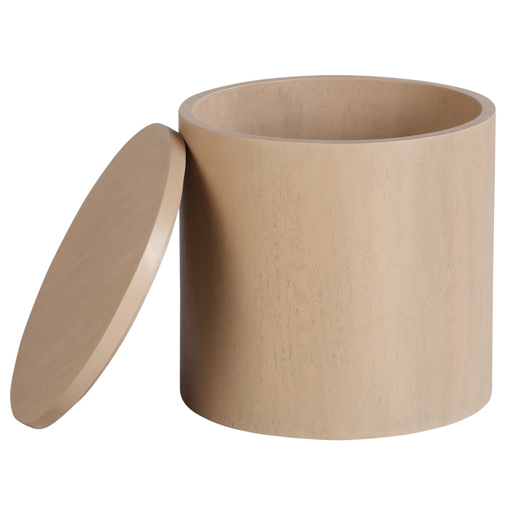 Cyrus Round Storage Coffee Table and Nesting Stool