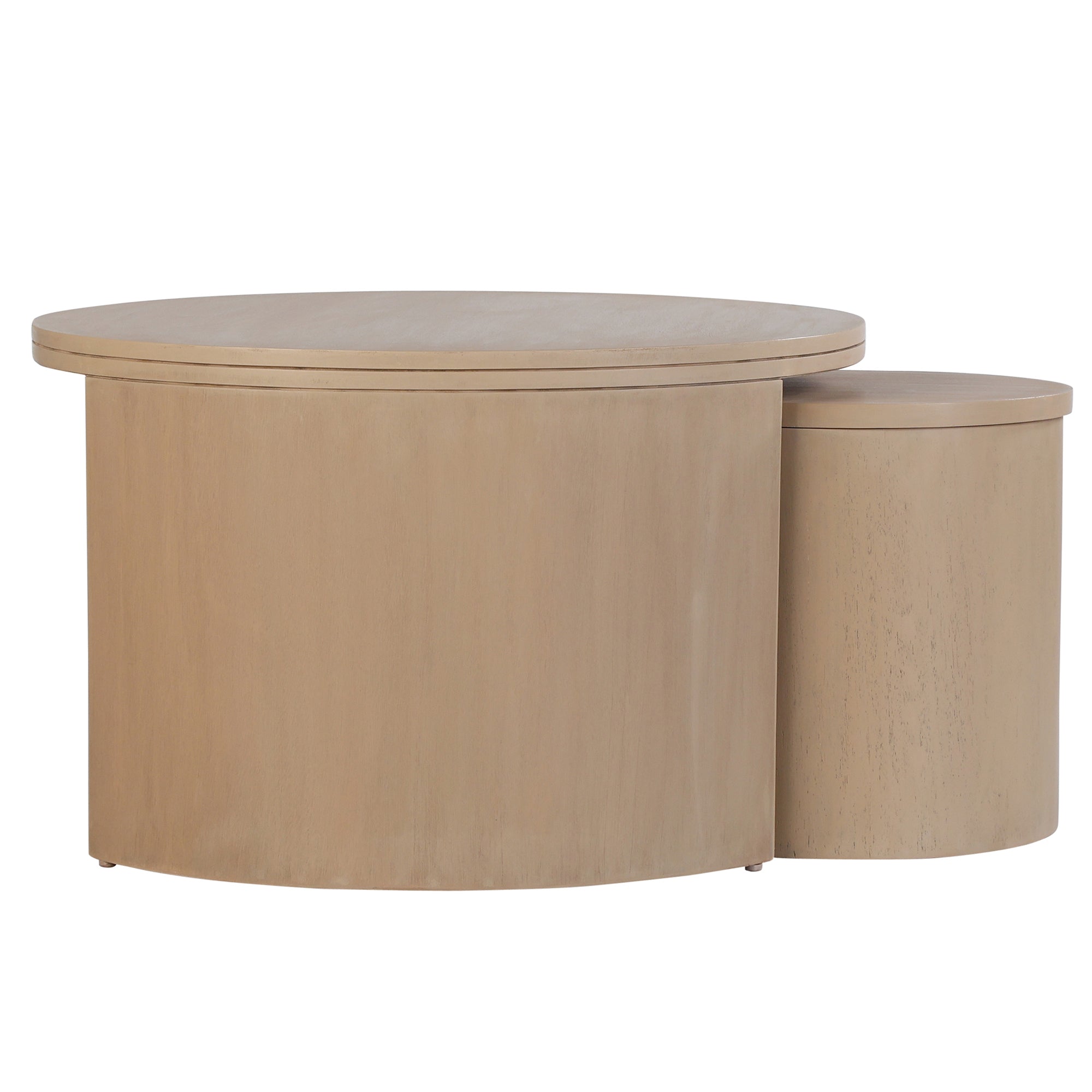 Cyrus Round Storage Coffee Table and Nesting Stool