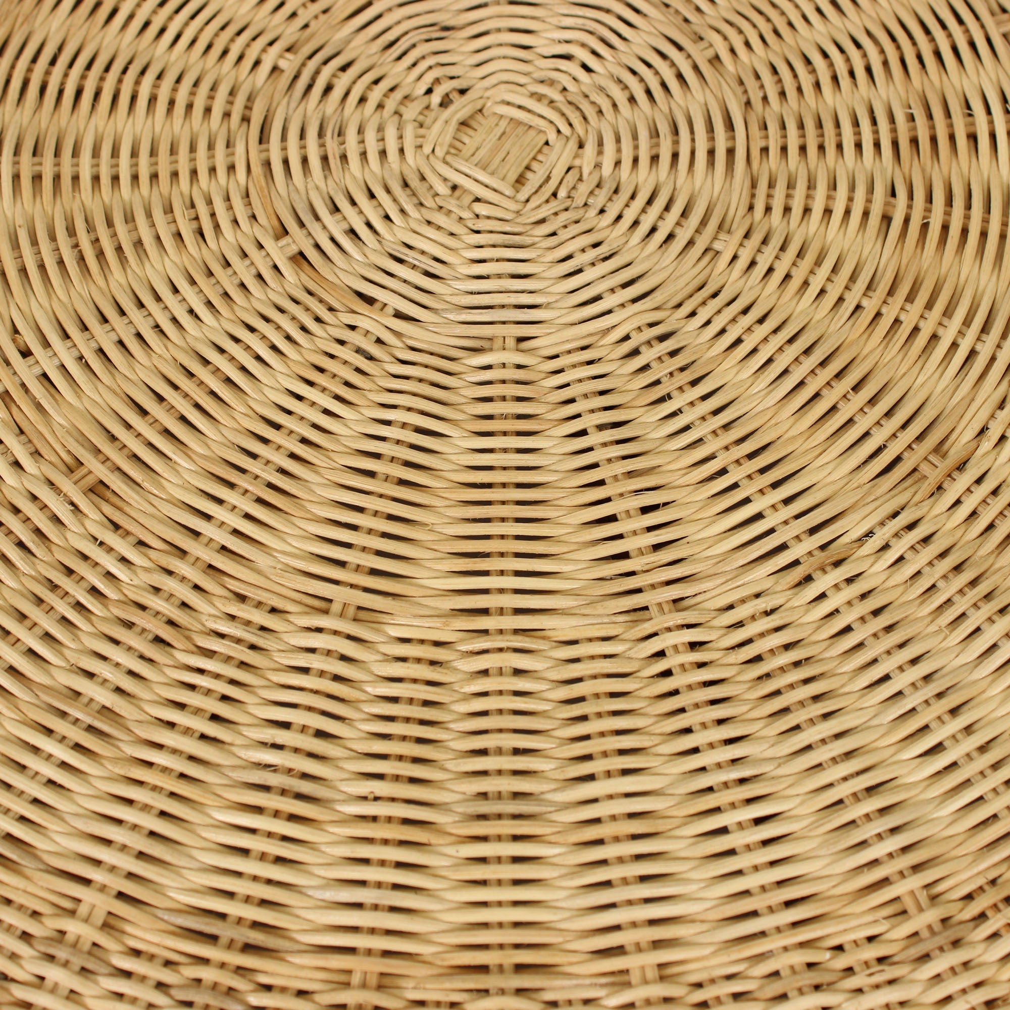 Mira Rattan Coffee Table With Scalloped Base