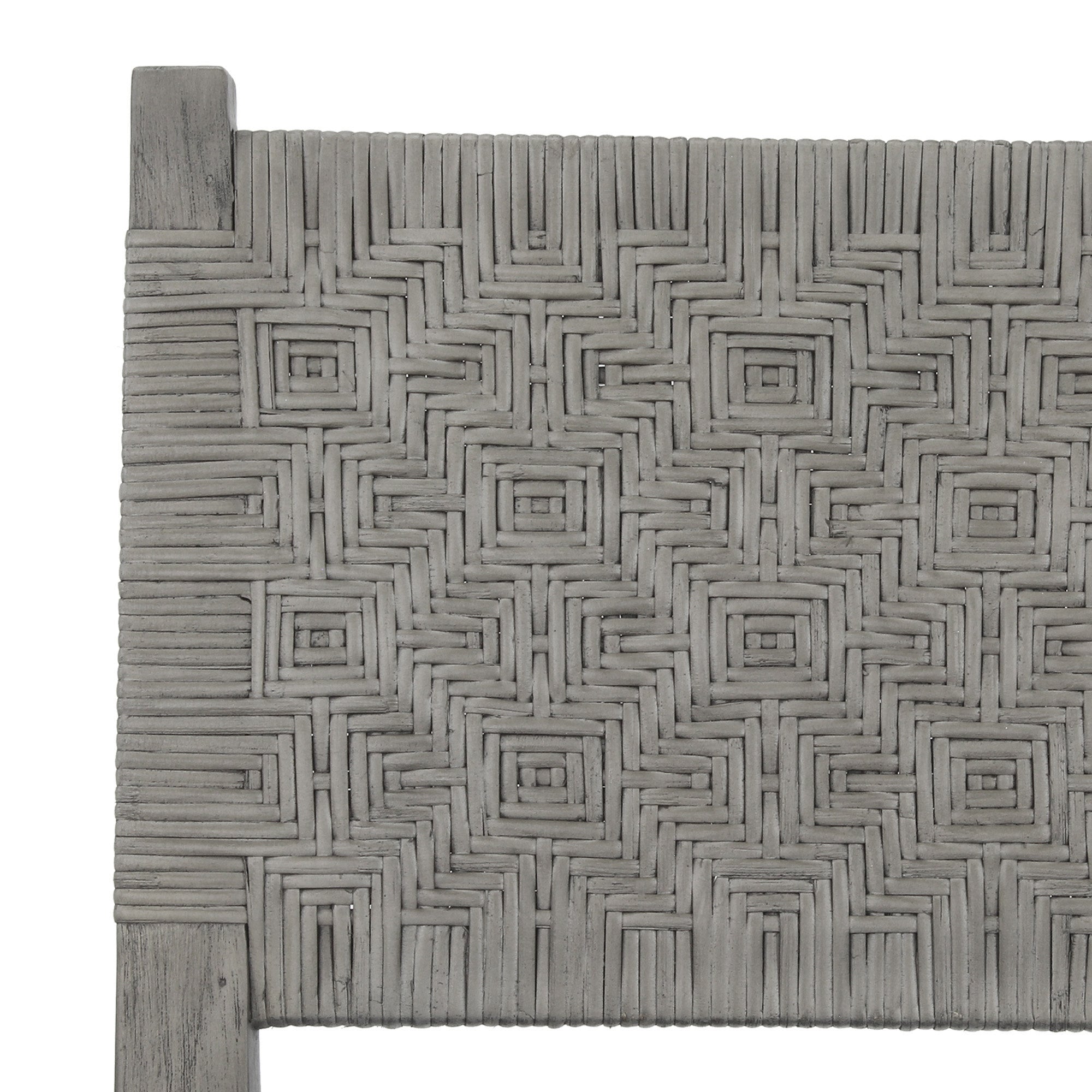 Javi Mahogany Wood and Rattan Seat Dining Chair, Set of 2