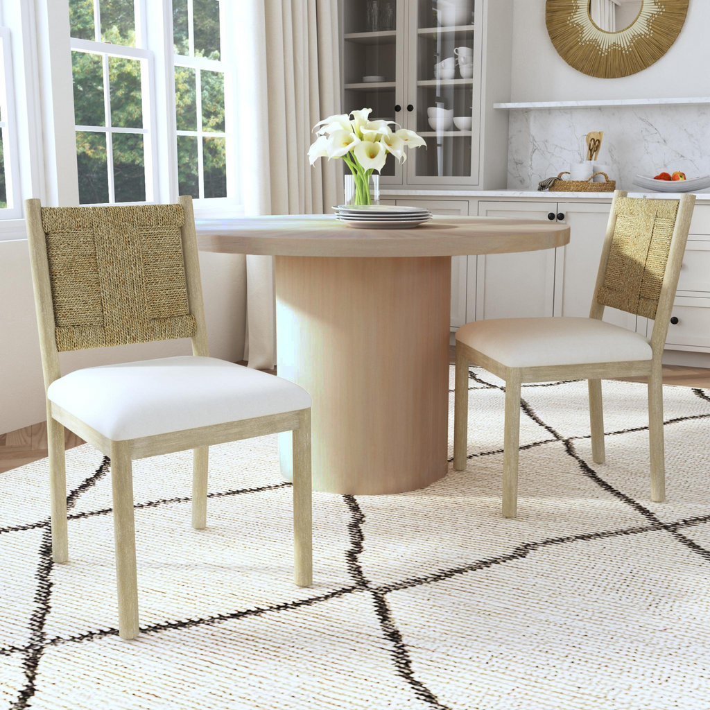 Kauai Woven Seagrass Dining Chair, Set of 2