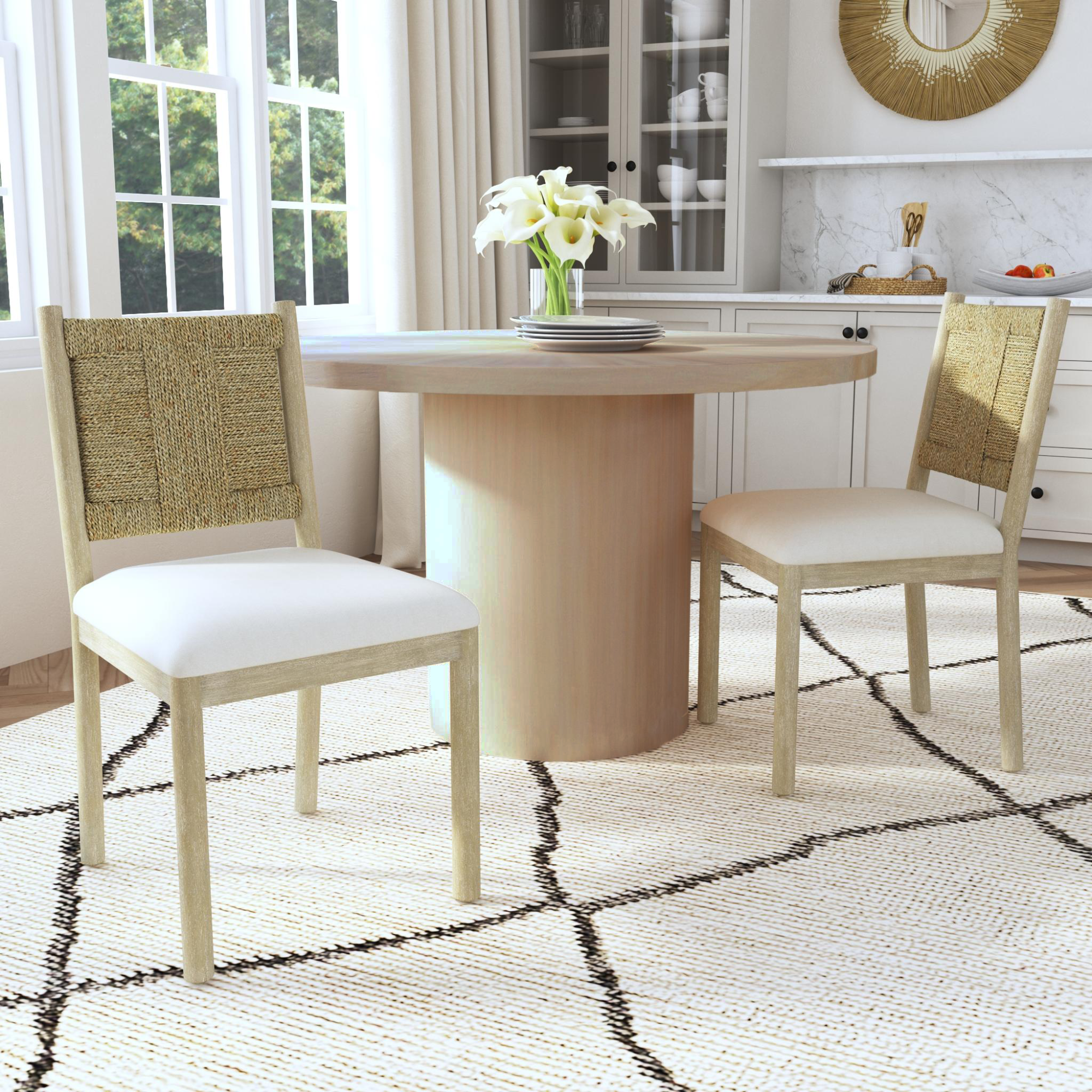 Kauai Woven Seagrass Dining Chair, Set of 2