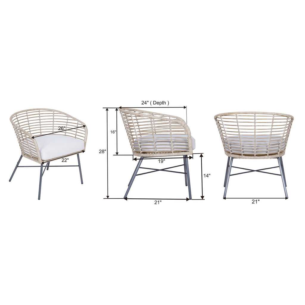 Cove Rattan Curved Occasional Chair