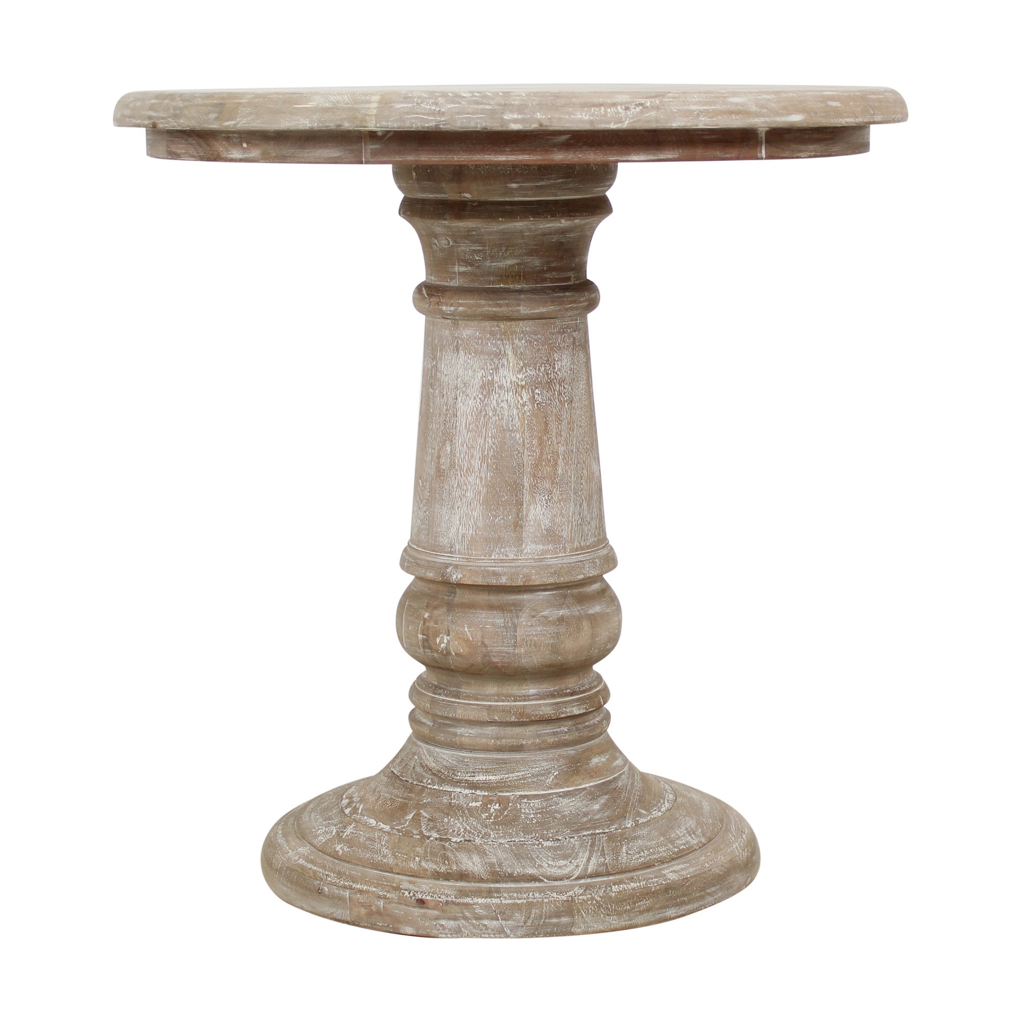 Reya Round Solid Wood Accent Table