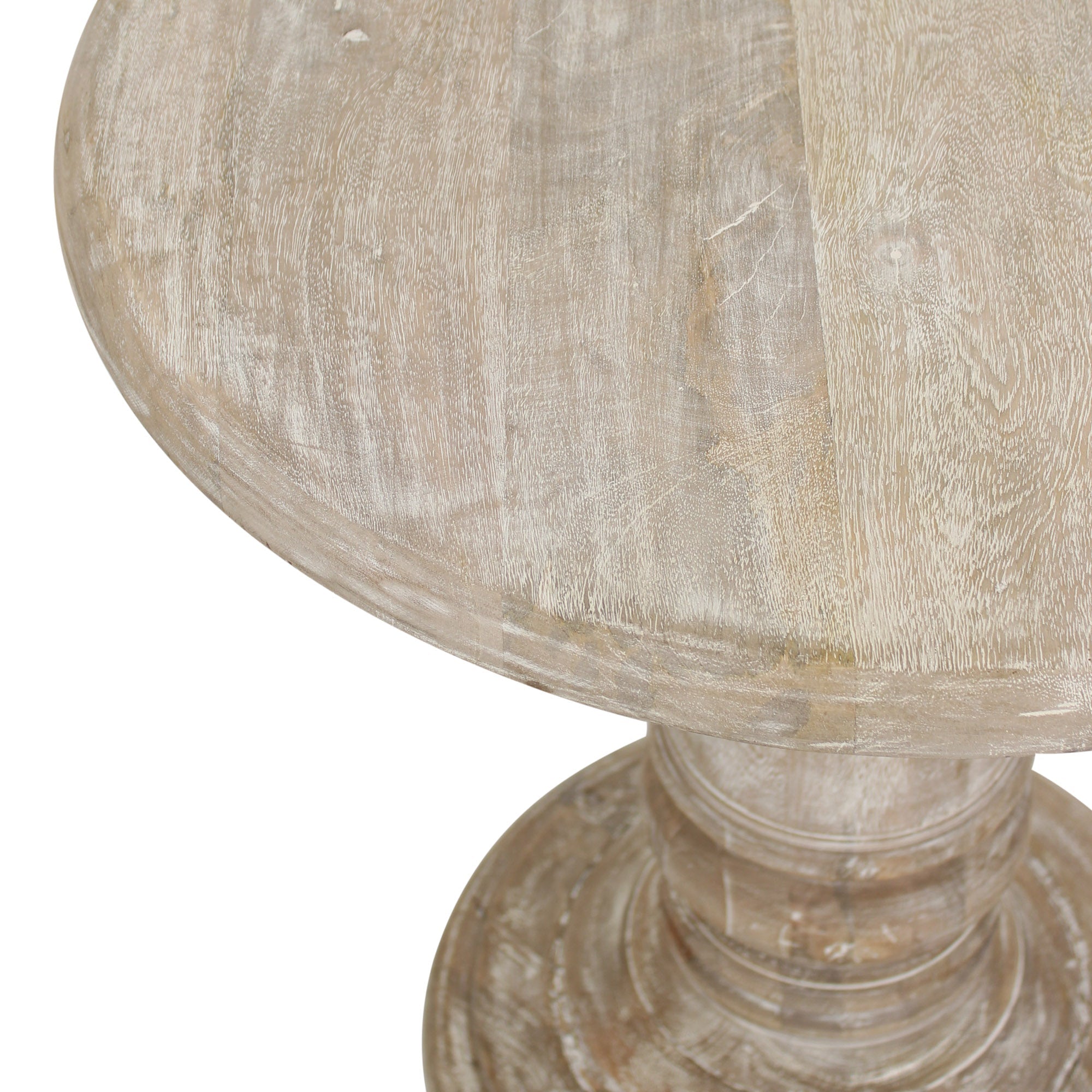 Reya Round Solid Wood Accent Table