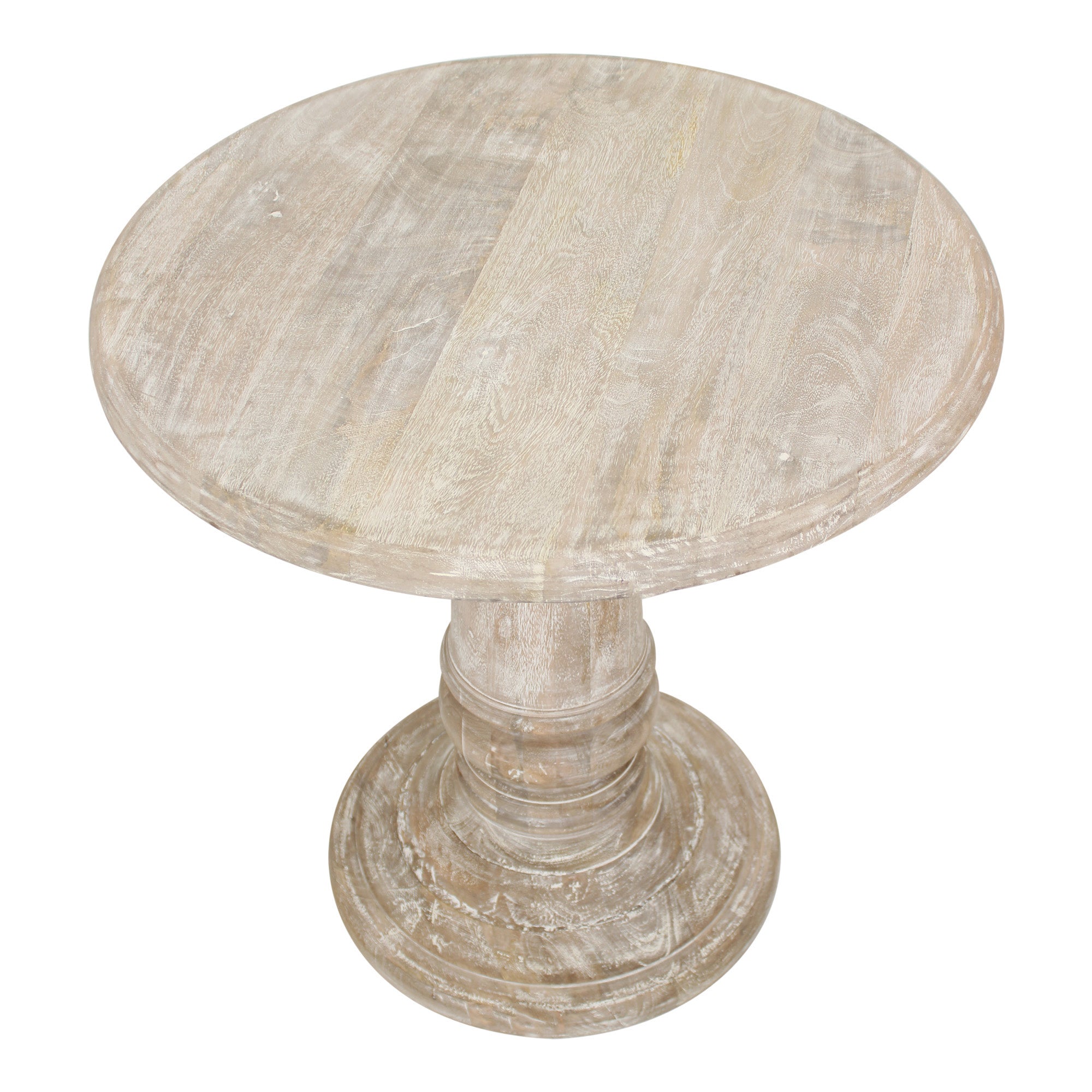Reya Round Solid Wood Accent Table