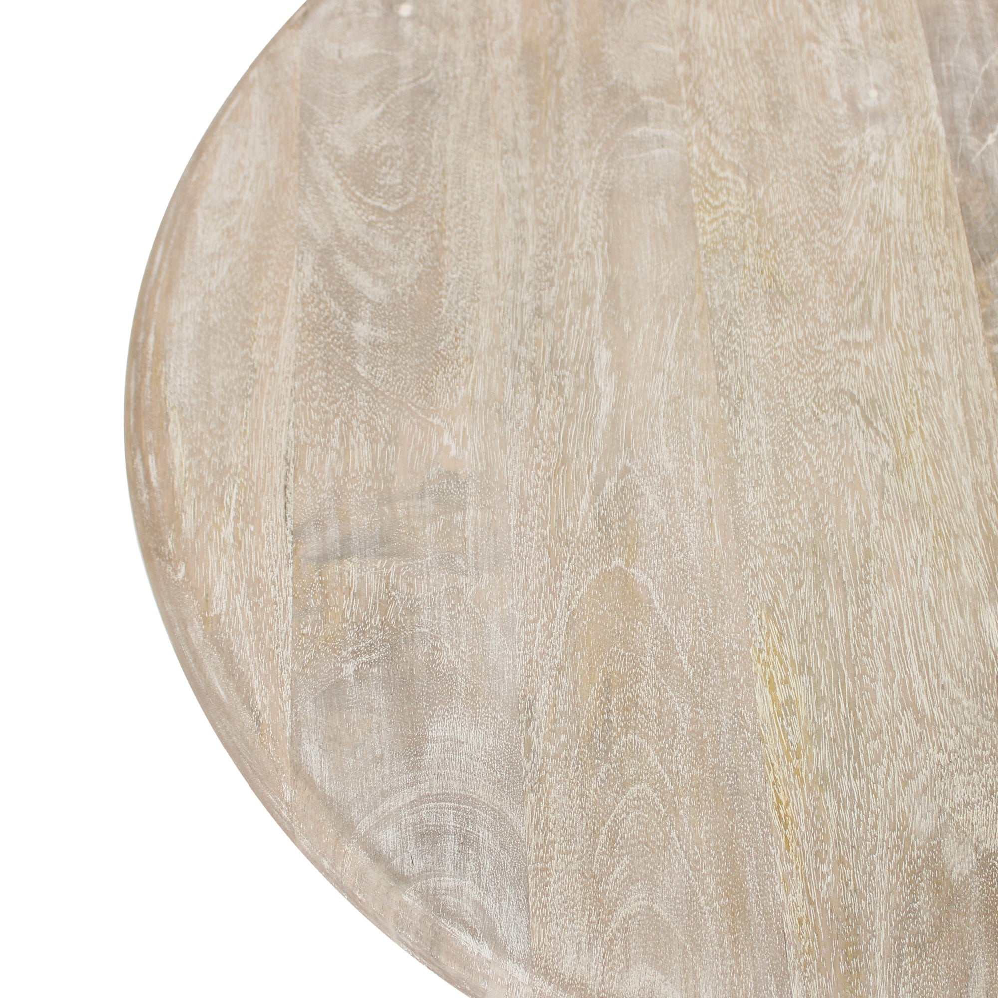 Reya Round Solid Wood Accent Table