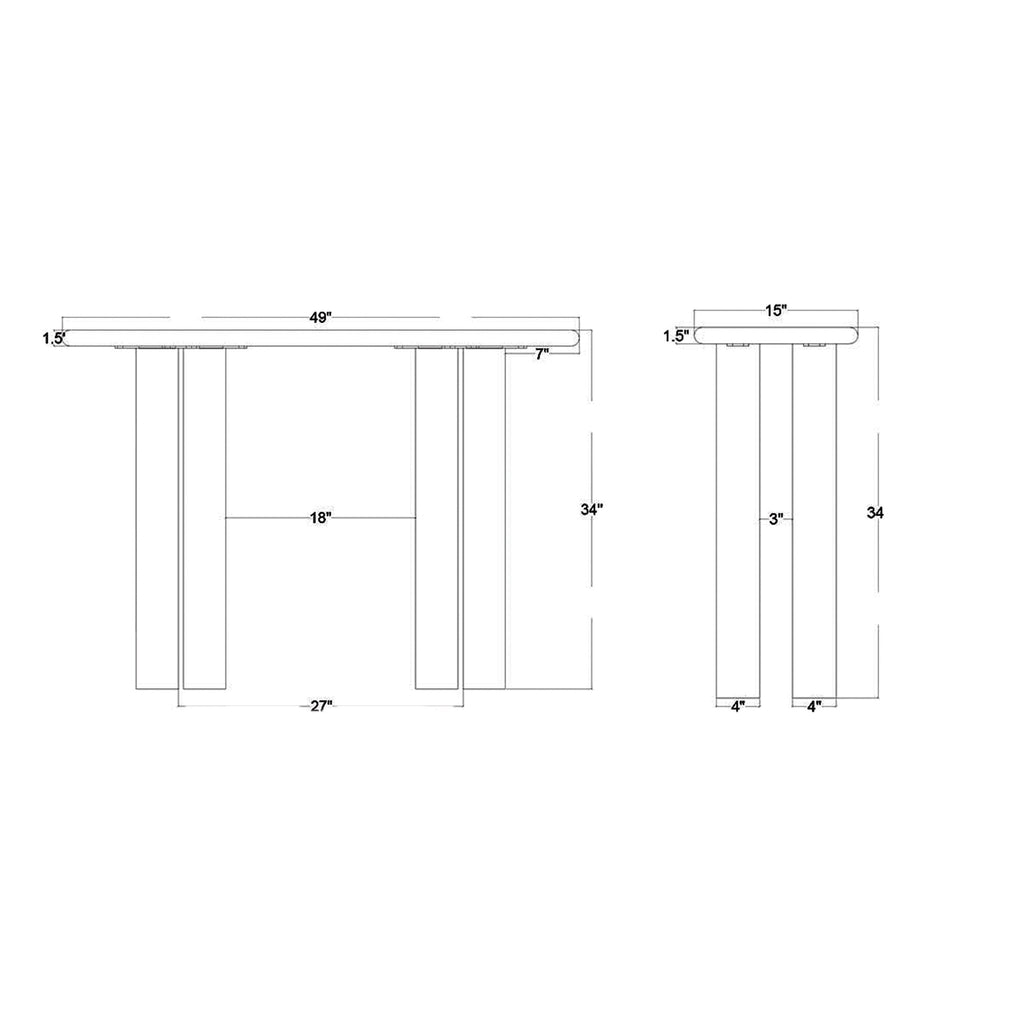 Felix Four Column Console Table