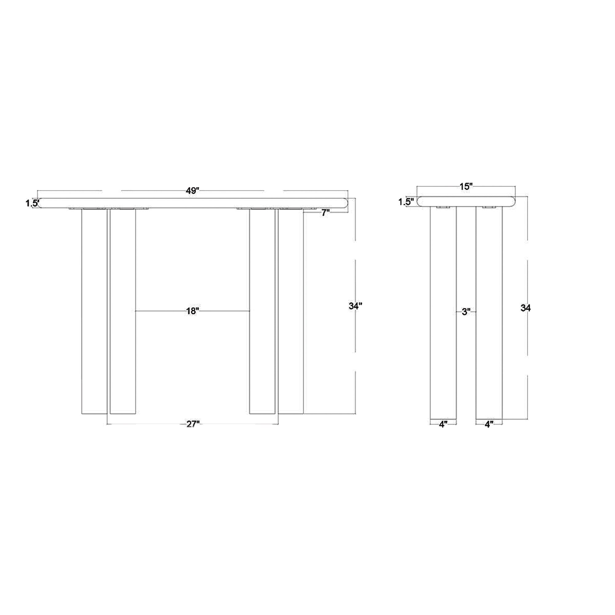 Felix Four Column Console Table