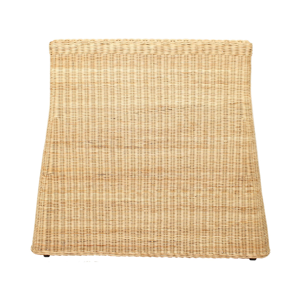 Mira Rattan Console Table With Scalloped Base
