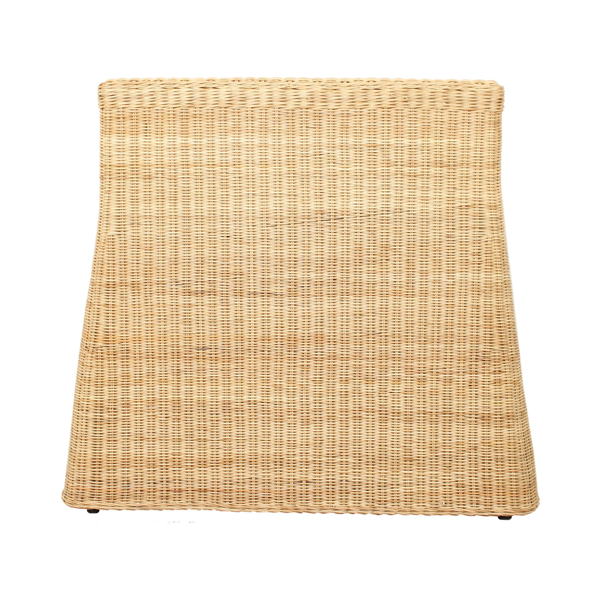 Mira Rattan Console Table With Scalloped Base