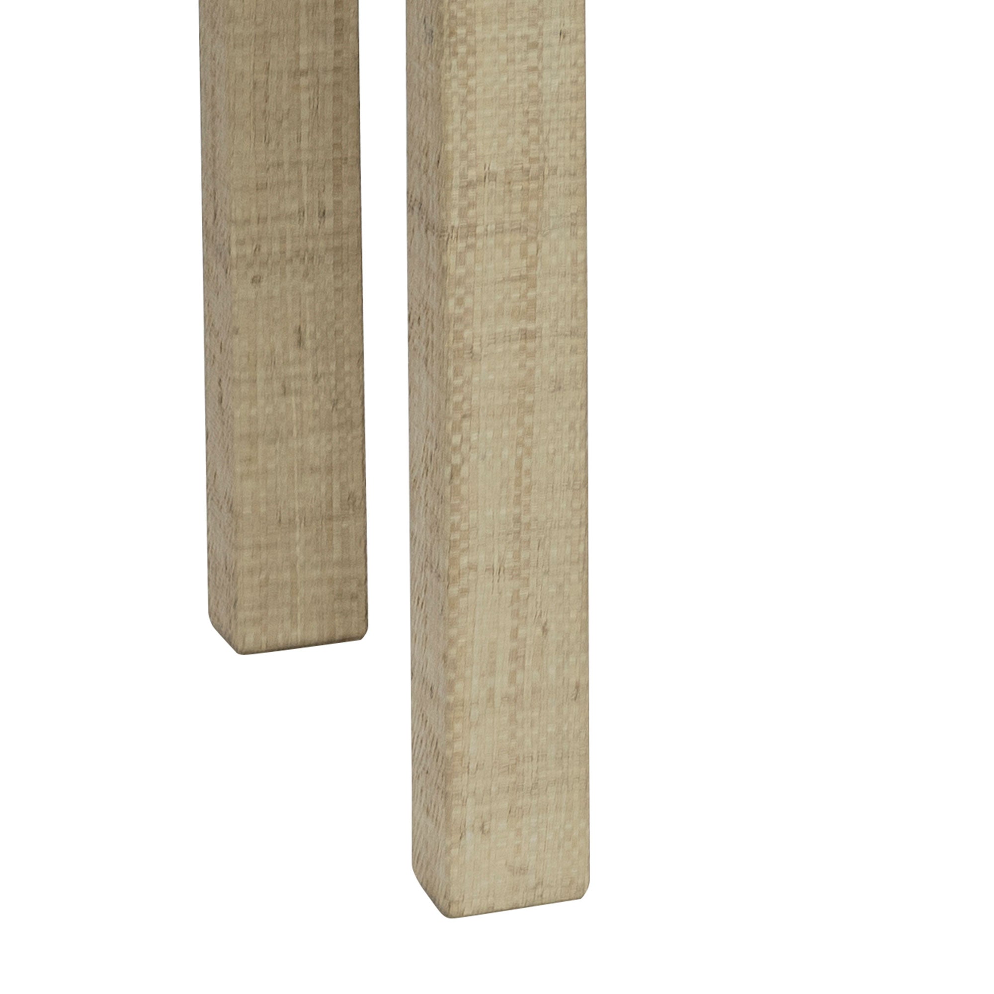 Natural Raffia Wrapped Console Table with Shelf