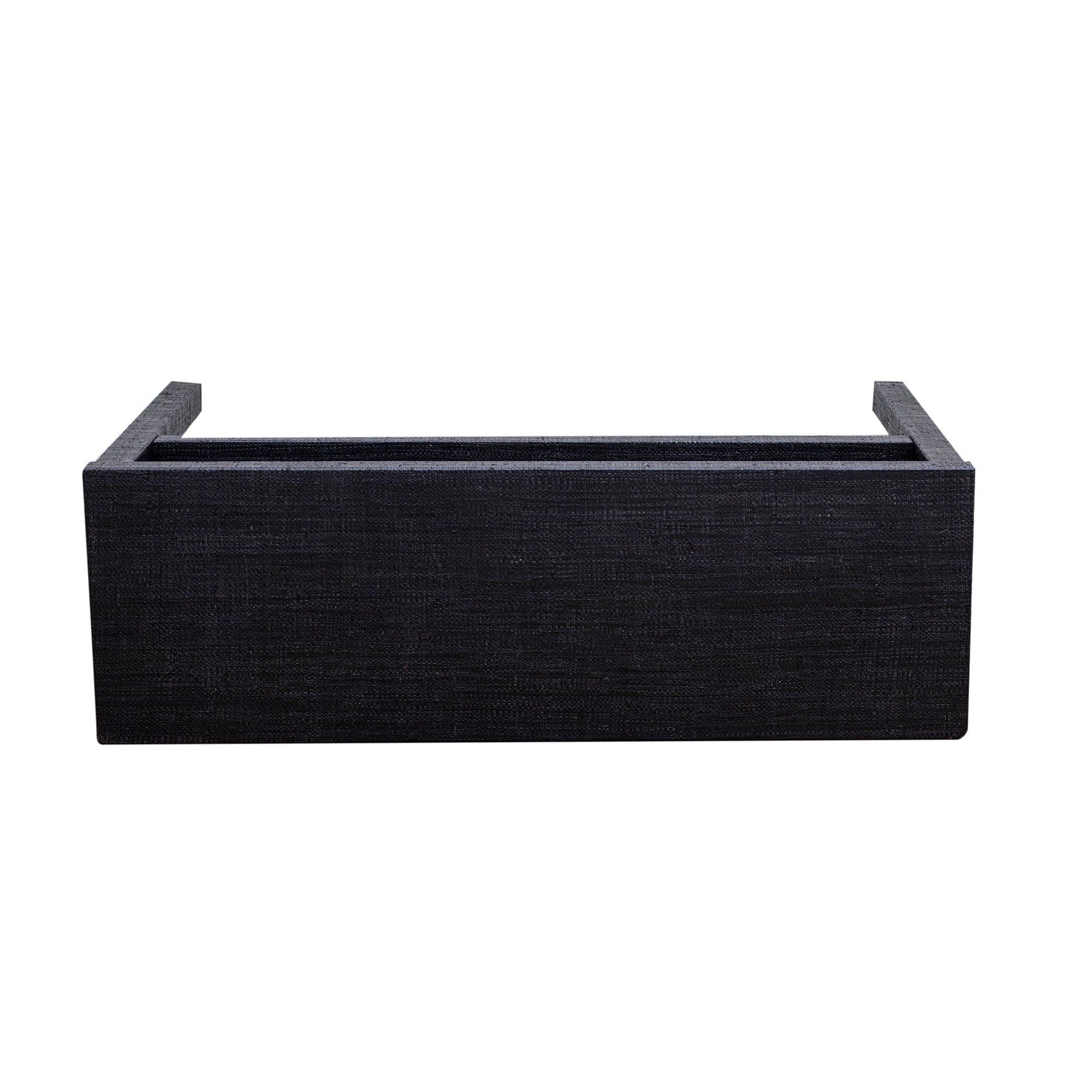 Gia Raffia Console Table, Navy