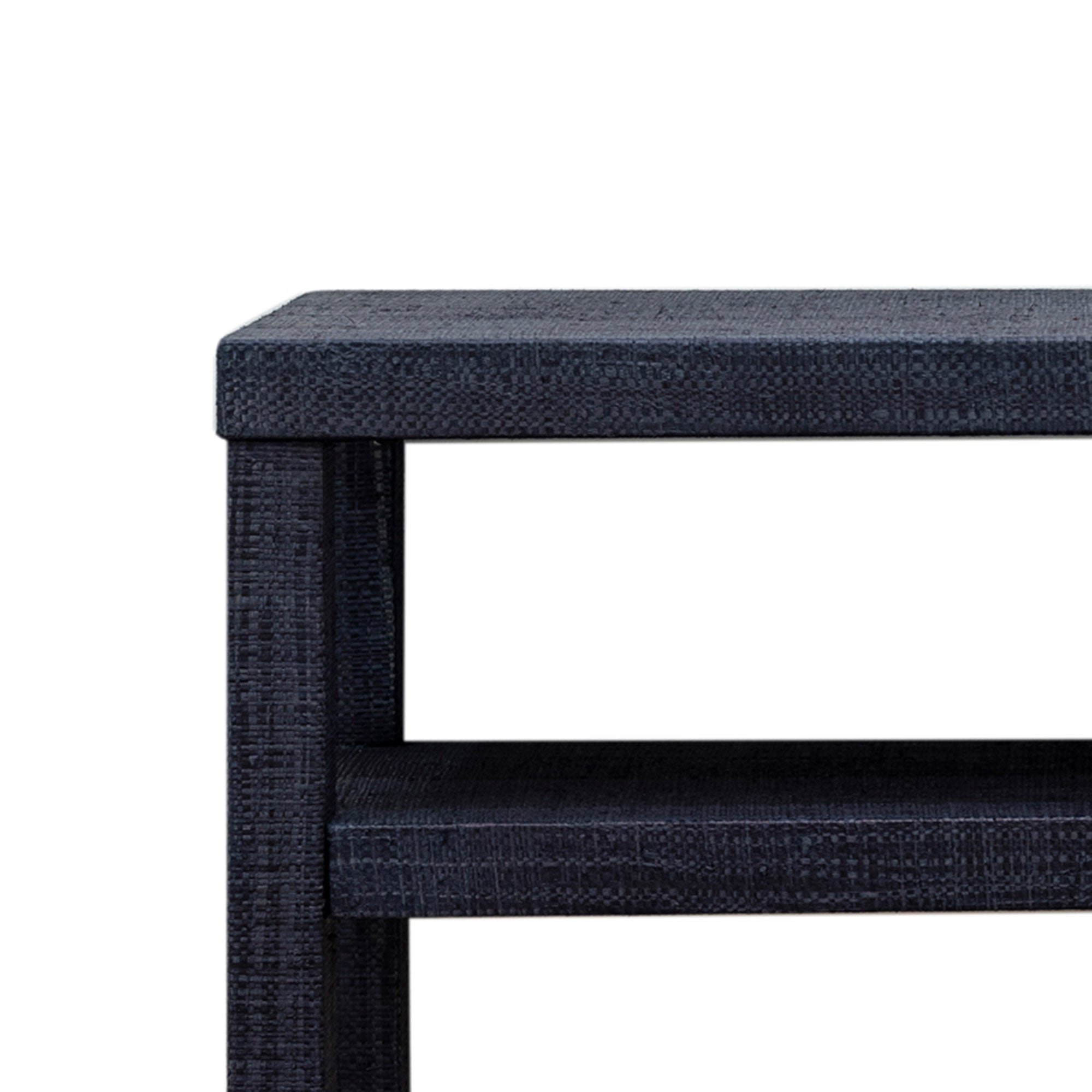 Gia Raffia Console Table, Navy
