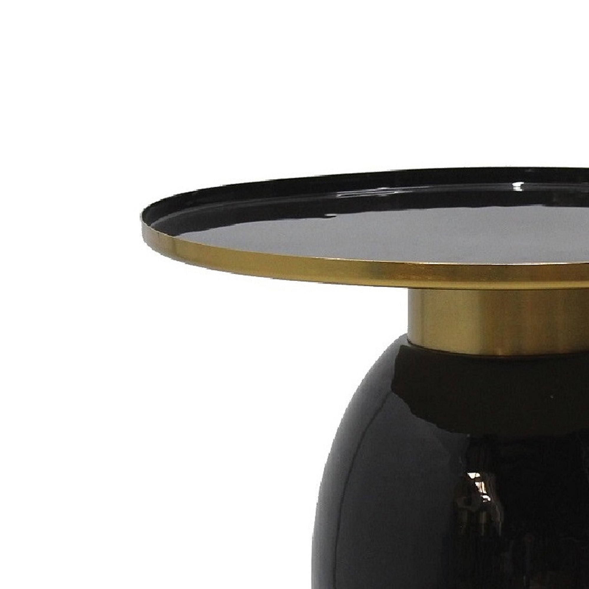 Samara Black Enamel Side Table