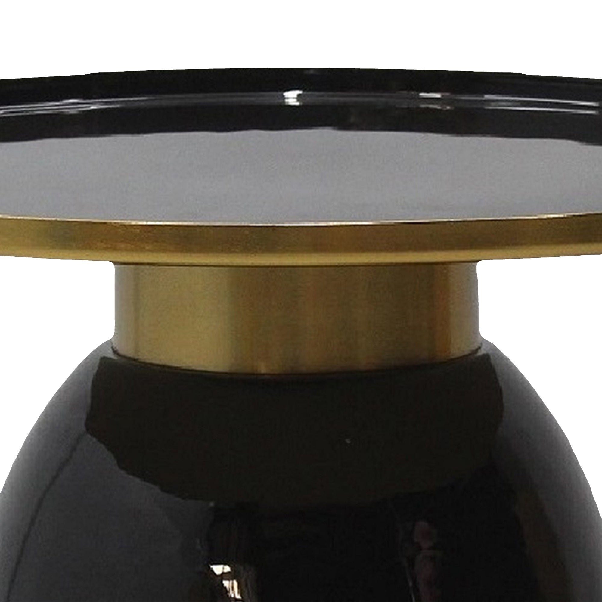 Samara Black Enamel Side Table