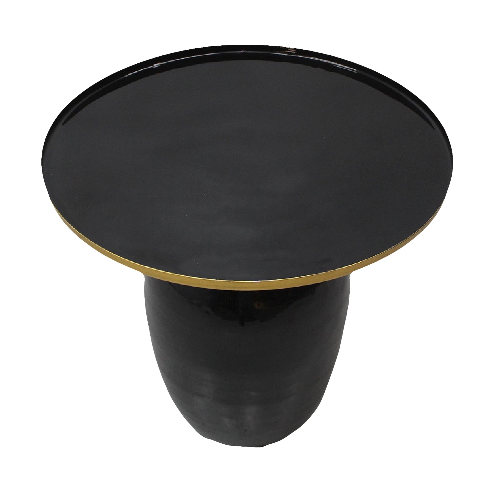 Samara Black Enamel Side Table