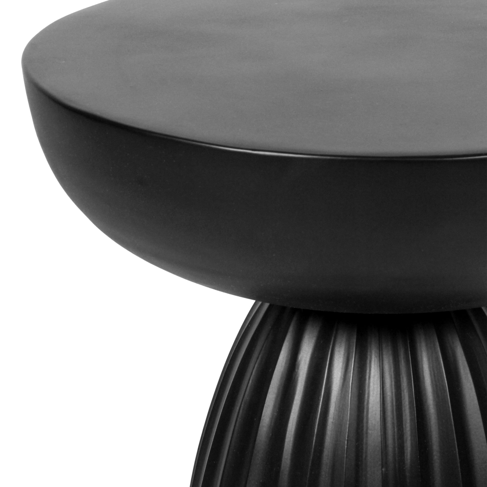 Cinched Metal Round Pedestal Accent Table