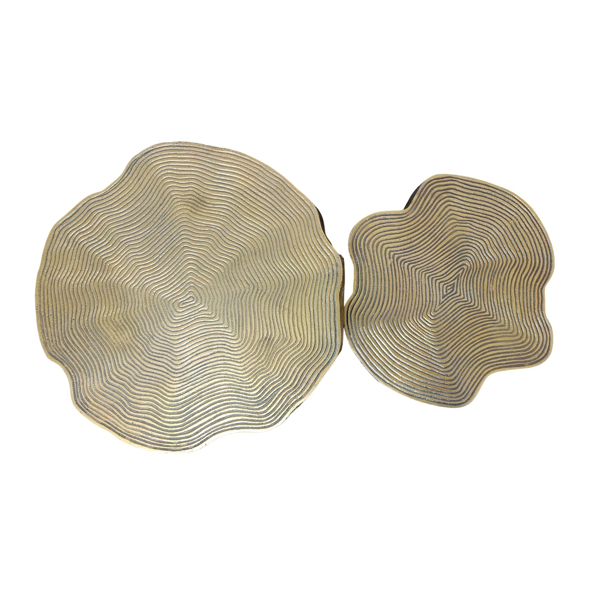 Willow Organic Tree Ring Side Tables, Set of 2