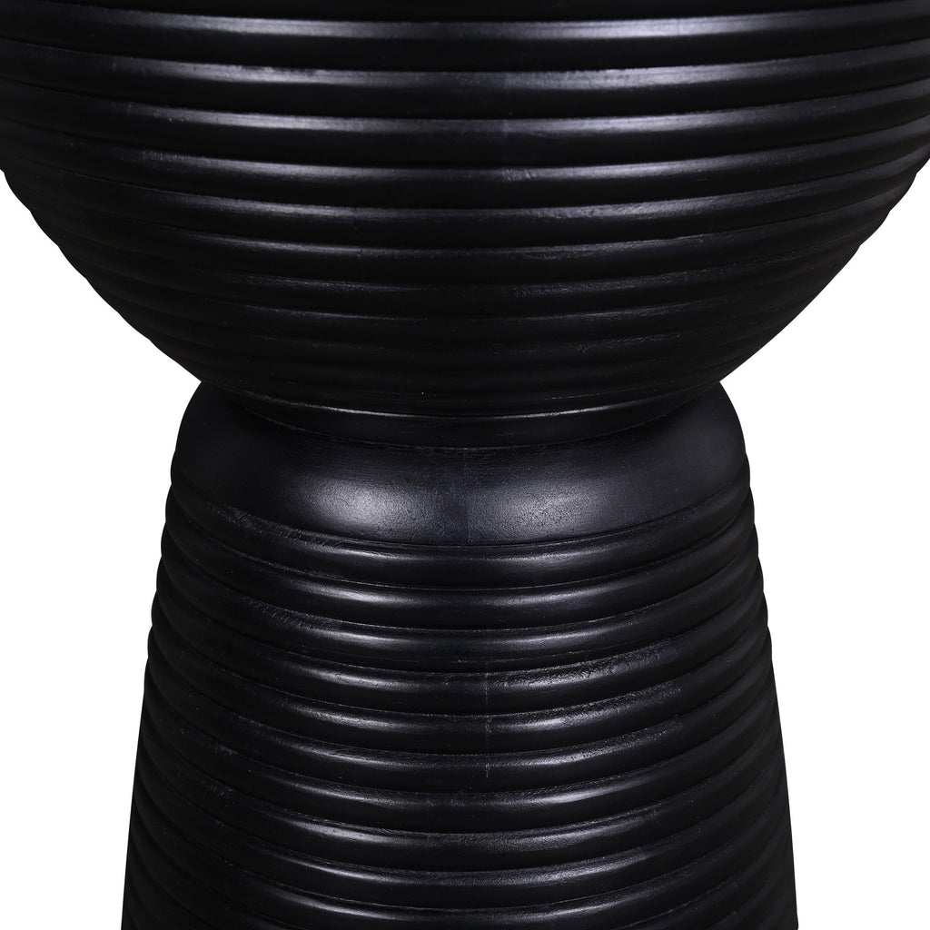 Ring Carved Solid Wood Side Table