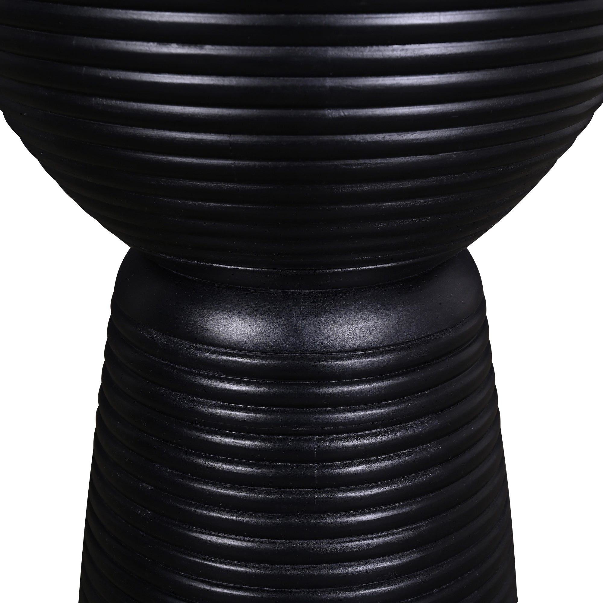 Ring Carved Solid Wood Side Table
