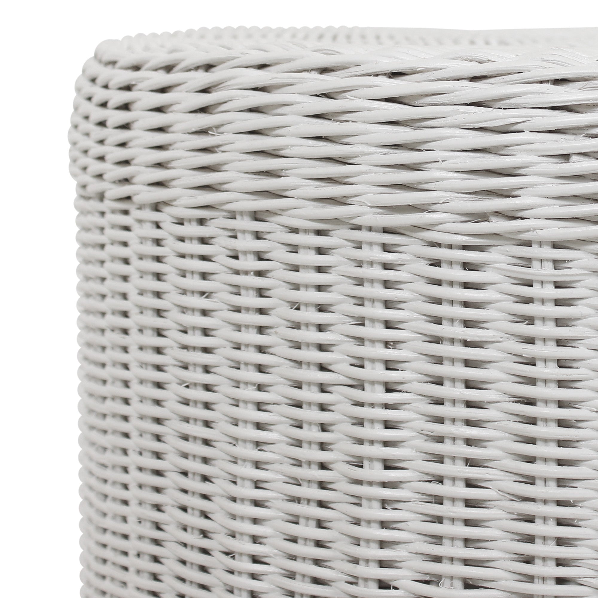 Mira Round Rattan Side Table With Scalloped Base