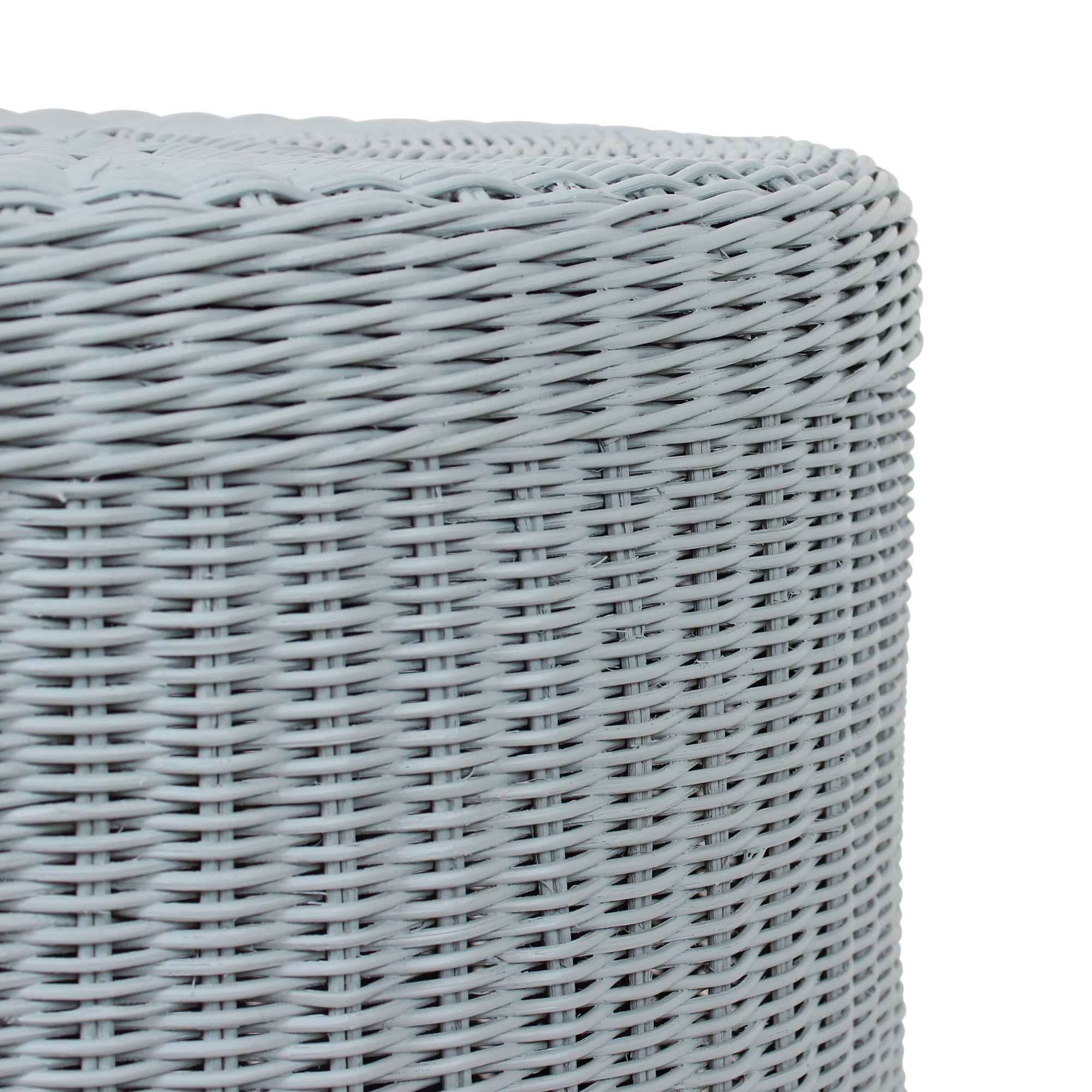 Mira Round Rattan Side Table With Scalloped Base