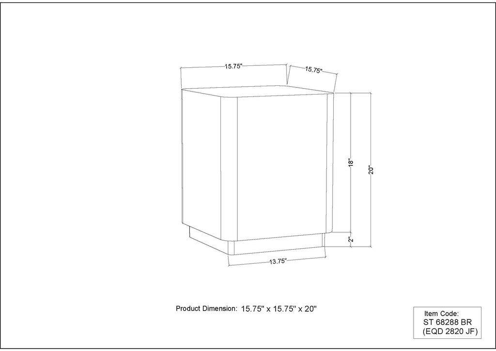 Piers Square Plynth Side Table