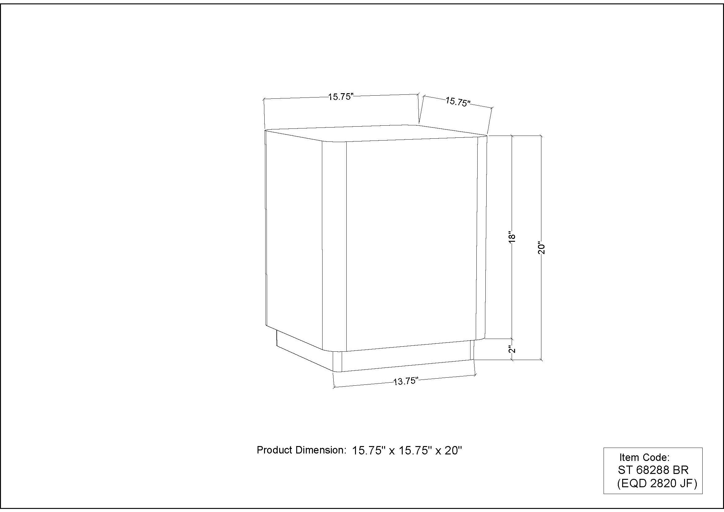 Piers Square Plynth Side Table