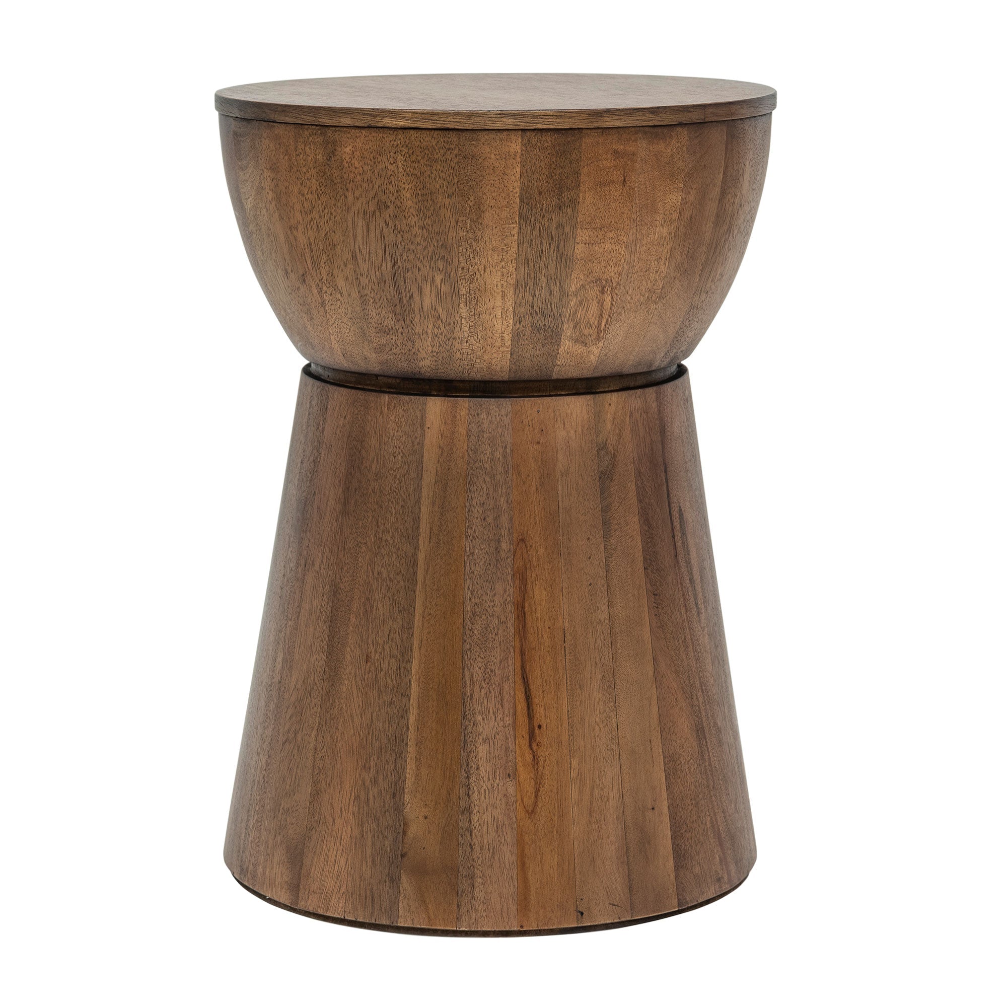 Grove Round Wood Drum Accent Table
