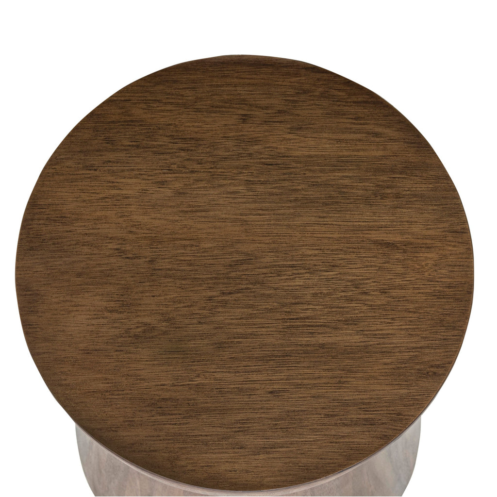 Grove Round Wood Drum Accent Table