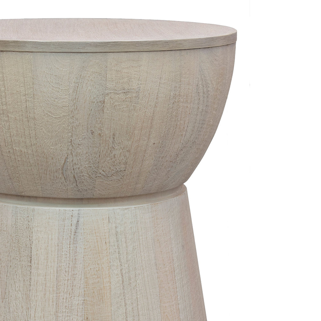 Grove Round Wood Drum Accent Table