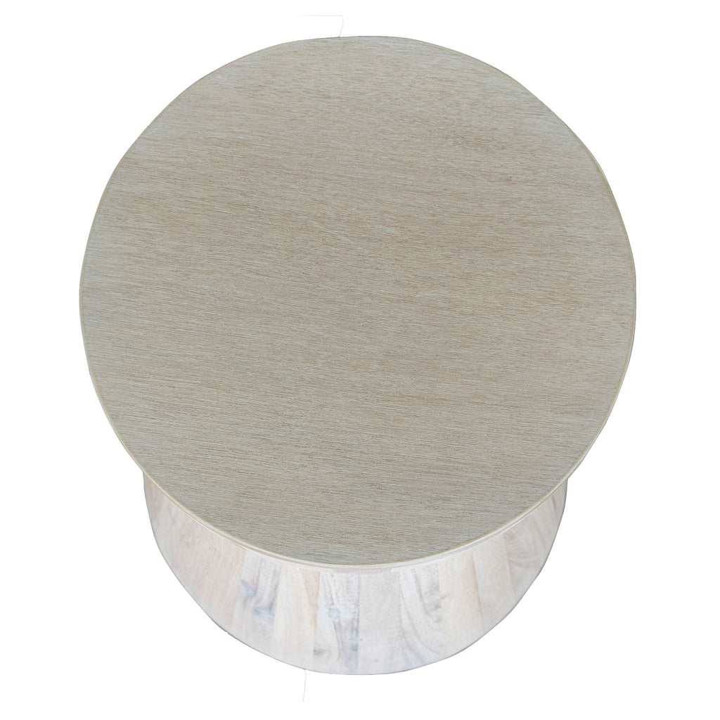 Grove Round Wood Drum Accent Table