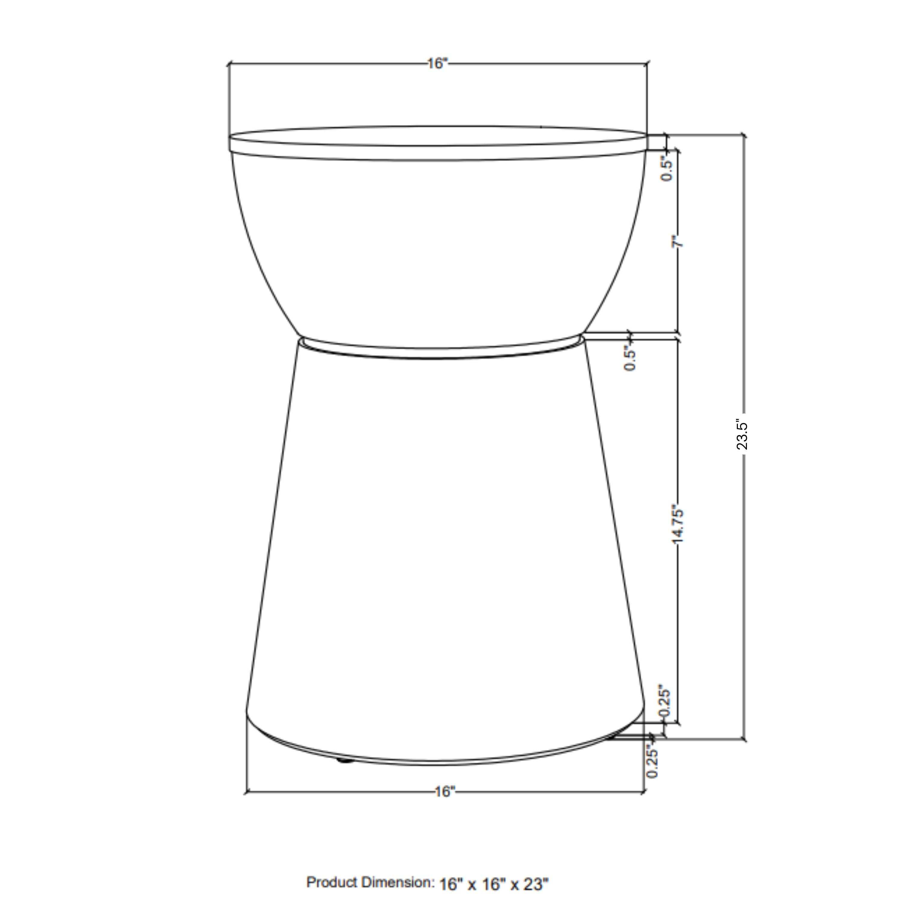 Grove Round Wood Drum Accent Table